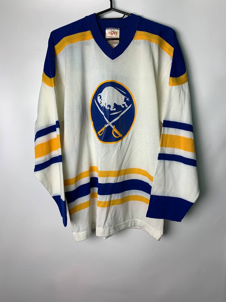 image of Buffalo Sabres Vintage 70's Sandow Sporting Knit Nhl Hockey in White, Men's (Size Large)