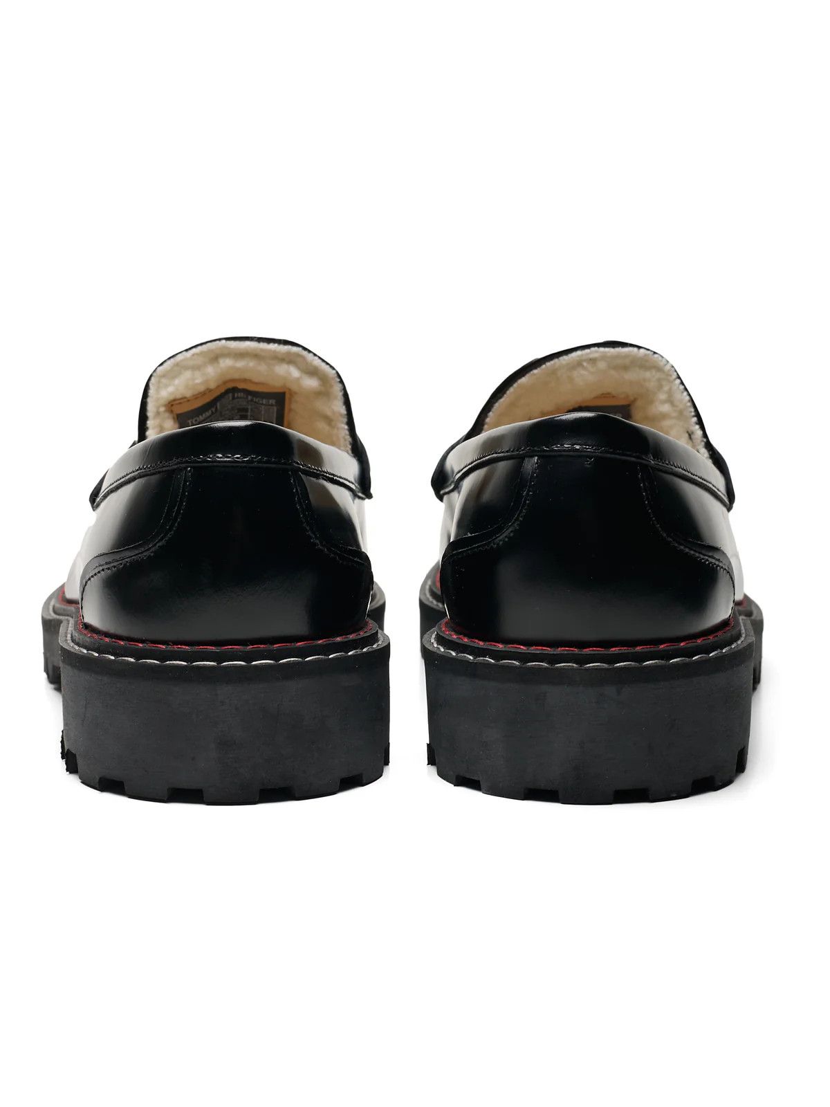 Tommy Hilfiger HILFIGER COLLECTION Black Leather Penny Loafers Unisex Size US 7.5 / EU 40-41 - 3 Thumbnail