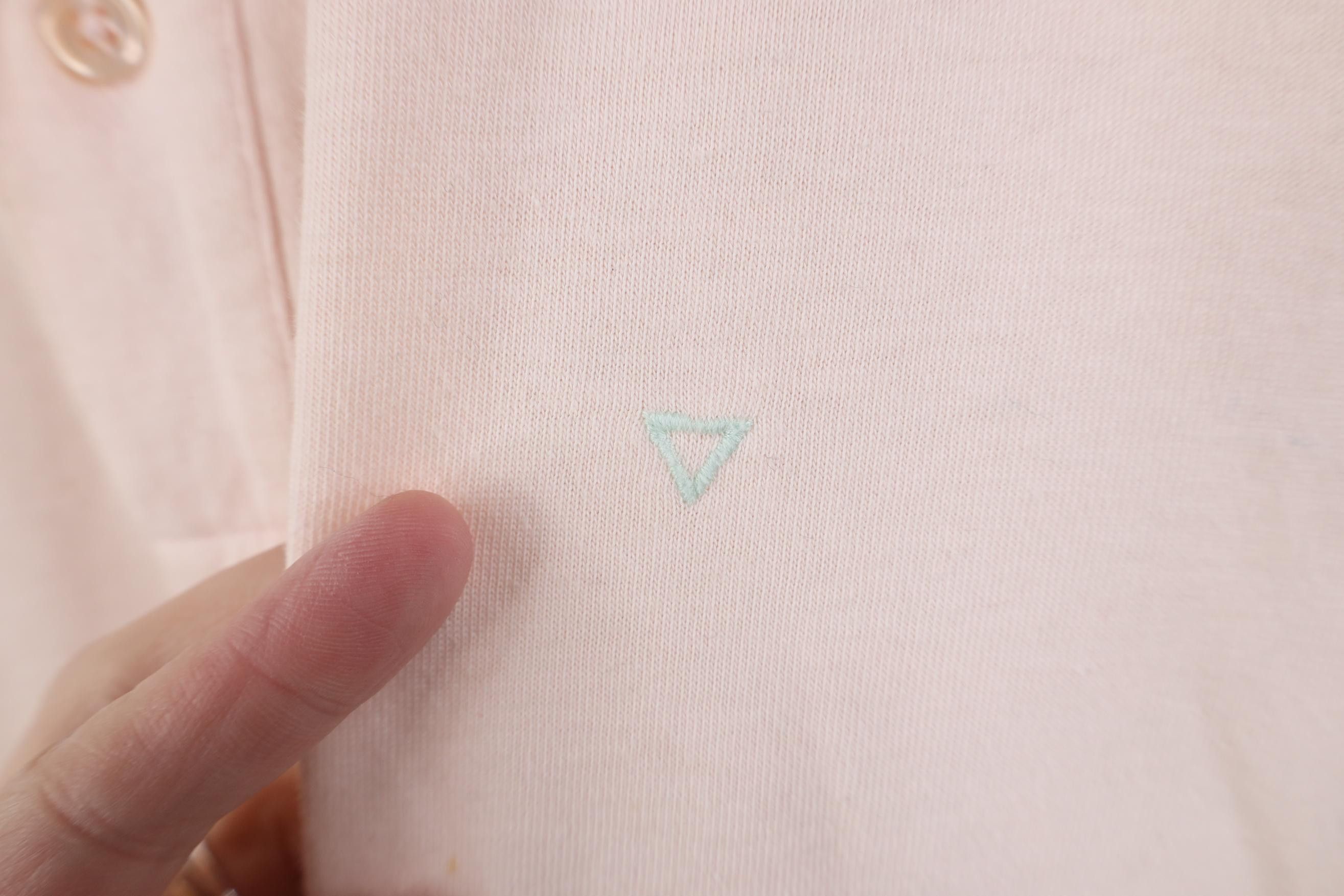 Guess Vintage 80s 90s Guess Triangle Knit Golf Polo Shirt Pink Size US L / EU 52-54 / 3 - 4 Thumbnail