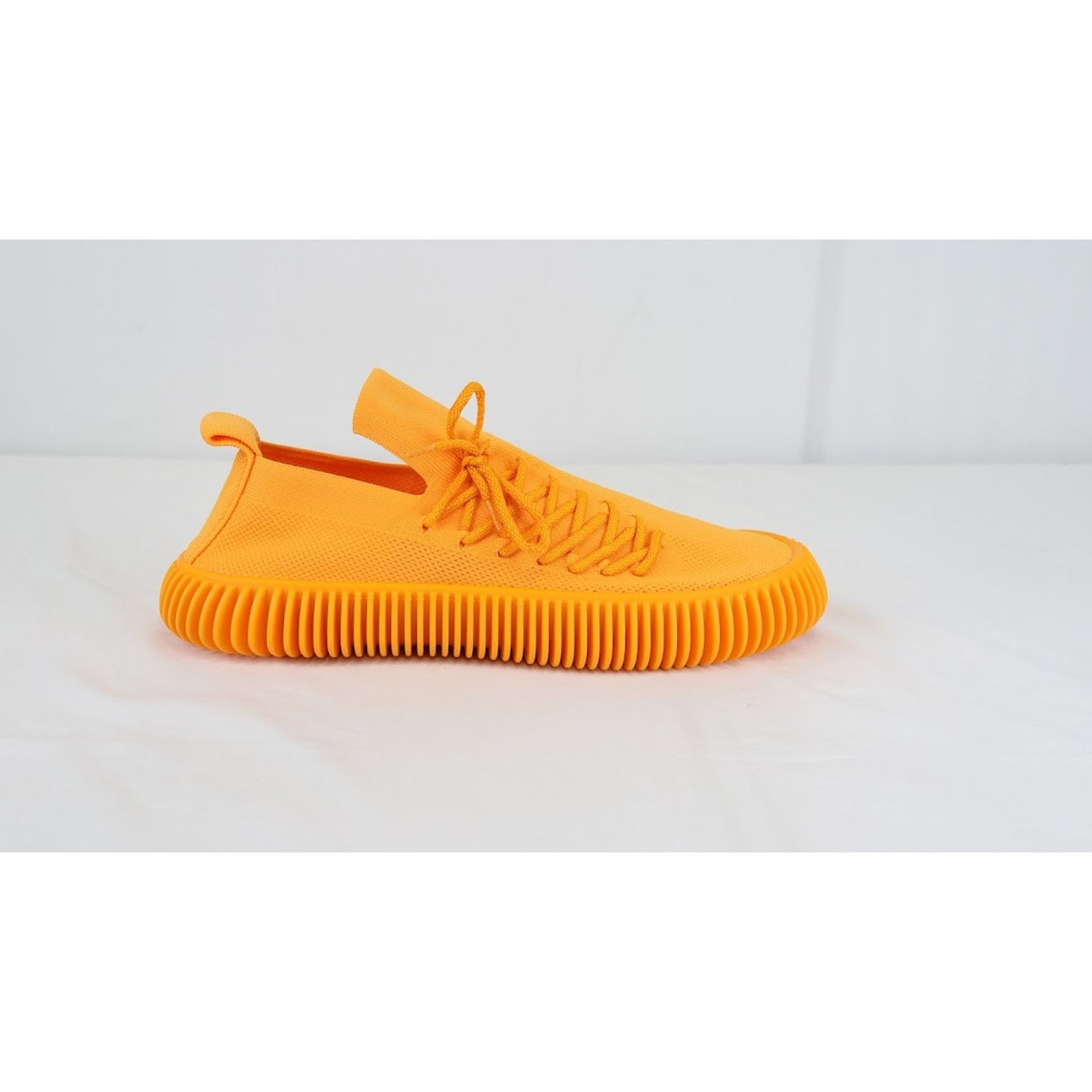 Bottega Veneta o1rshd1 Tech Knit Stretch Ripple Sneaker in Tangerine Size US 12 / EU 45 - 2 Thumbnail