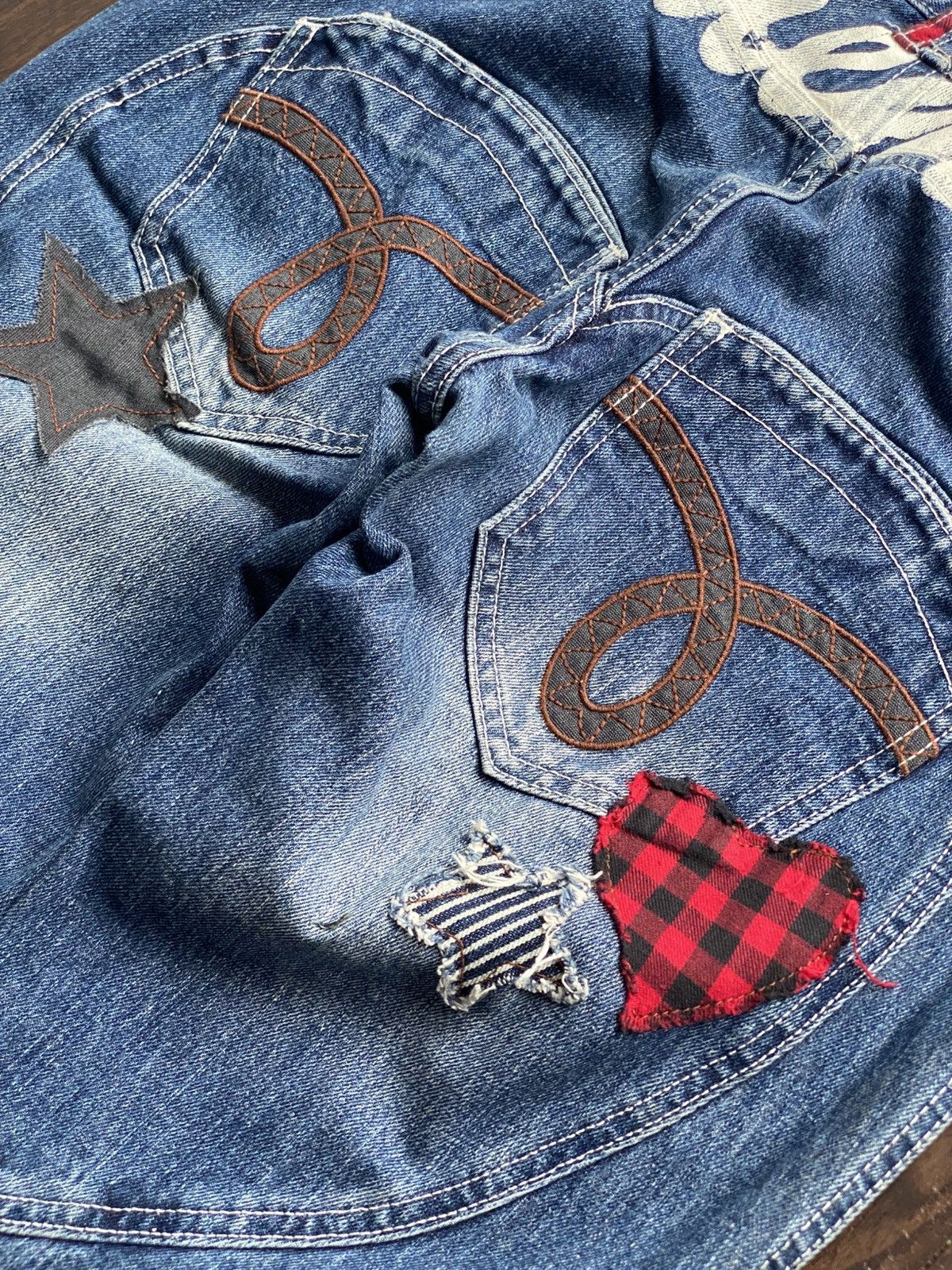 Japanese Brand RARE Y2K JAPANESE BRAND BLUEMOONBLUE CRASH REPAIR Size US 34 / EU 50 - 8 Thumbnail
