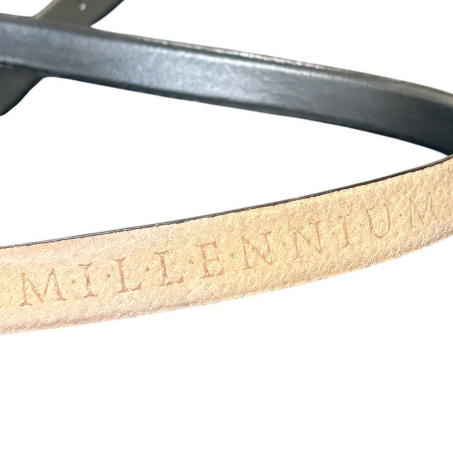 Other Vintage Millennium Genuine Leather 38" Belt Black Silver Gol Size ONE SIZE - 5 Thumbnail