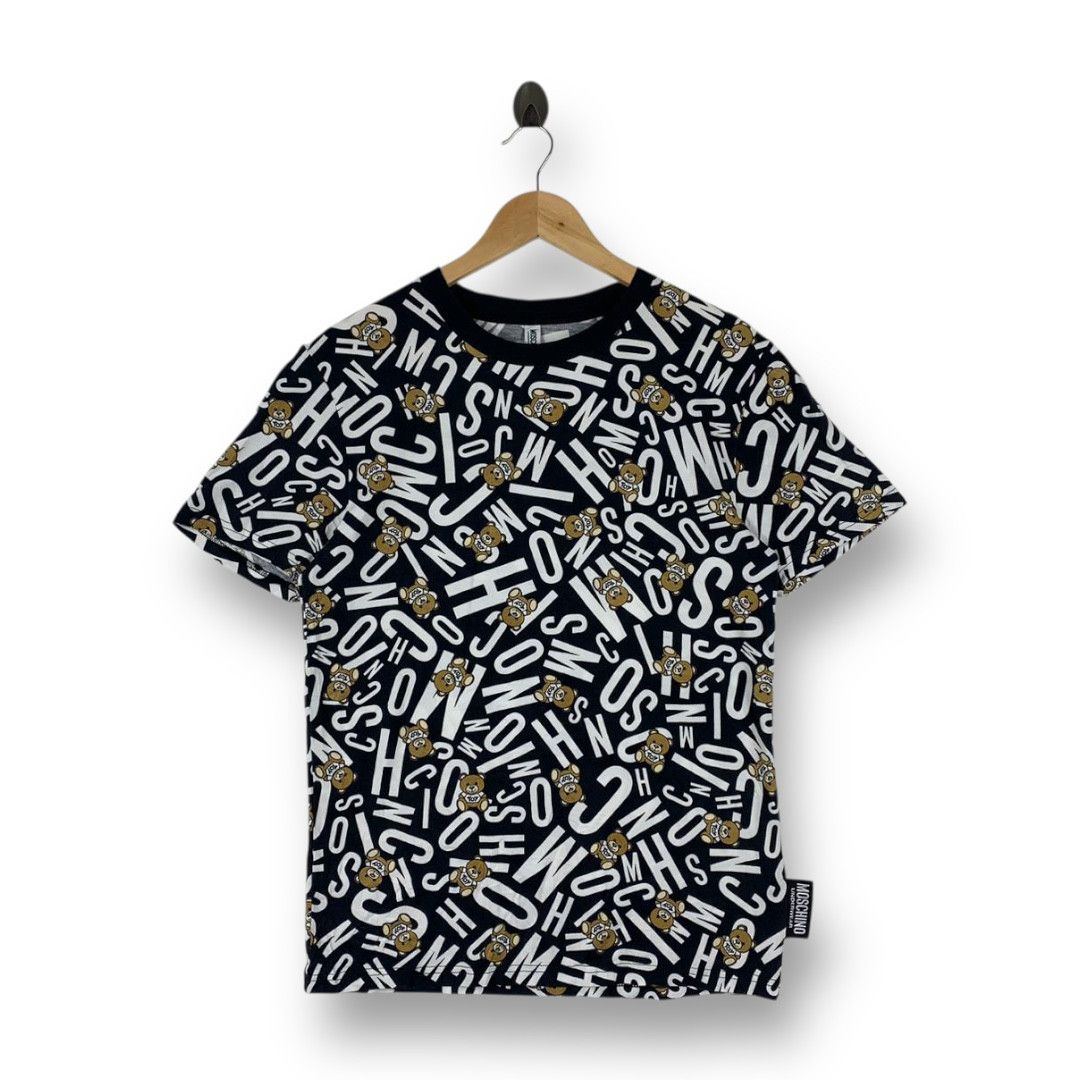 Moschino Moschino Underwear Allover Logo & Teddy Bear Print Tee Size US S / EU 44-46 / 1 - 1 Thumbnail