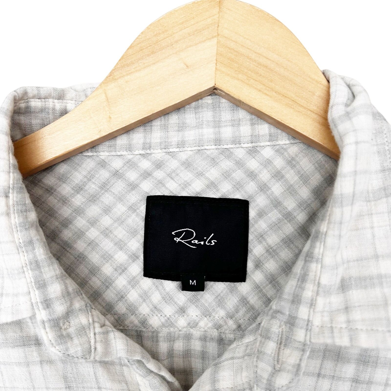 Rails Rails Owens White Gray Plaid Long Sleeve Button Down Sz M Size US M / EU 48-50 / 2 - 3 Thumbnail