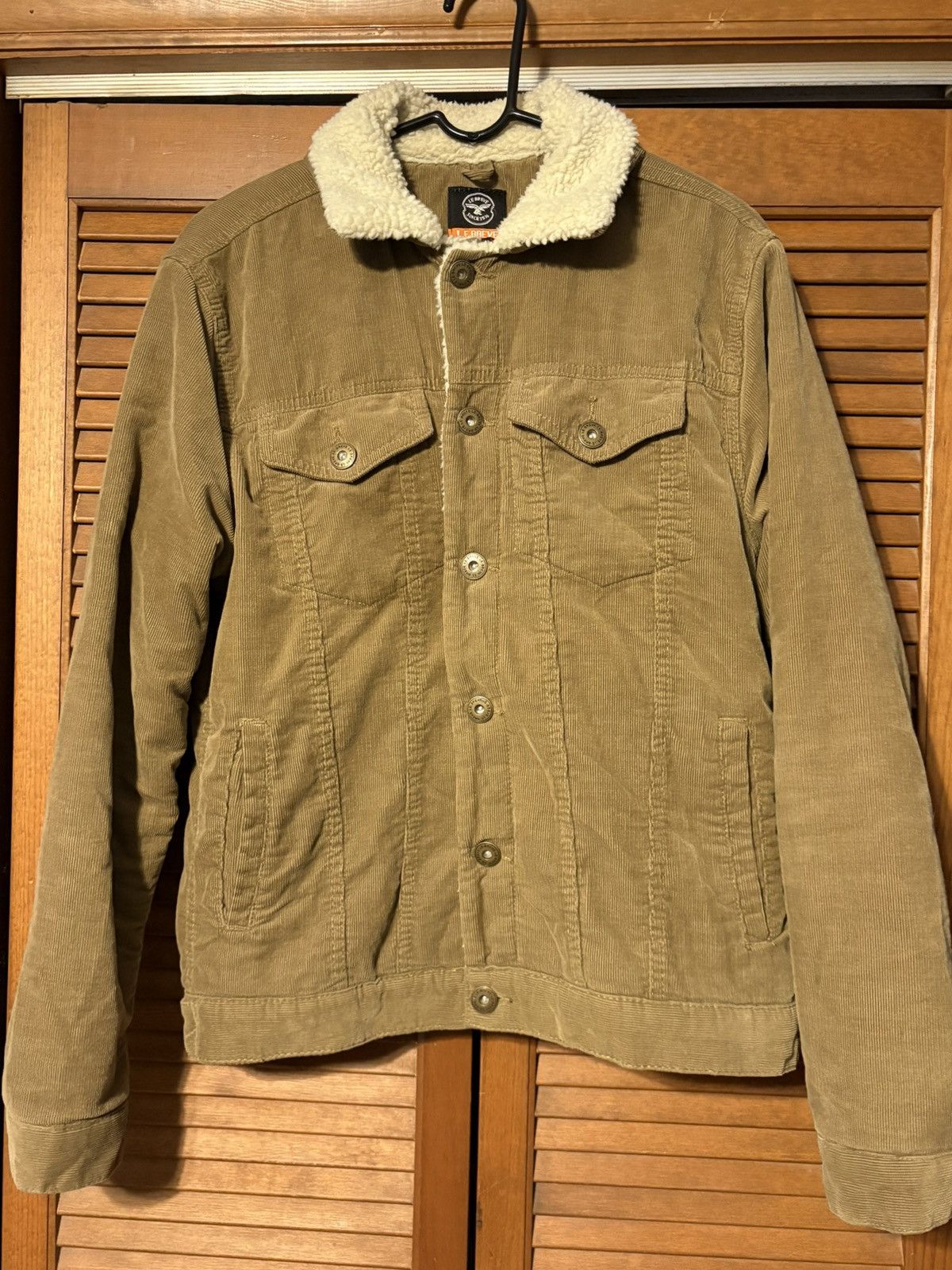 Vintage Le Breve Mens Sherpa Lined Jacket Medium Brown Corduroy. Size US M / EU 48-50 / 2 - 1 Thumbnail