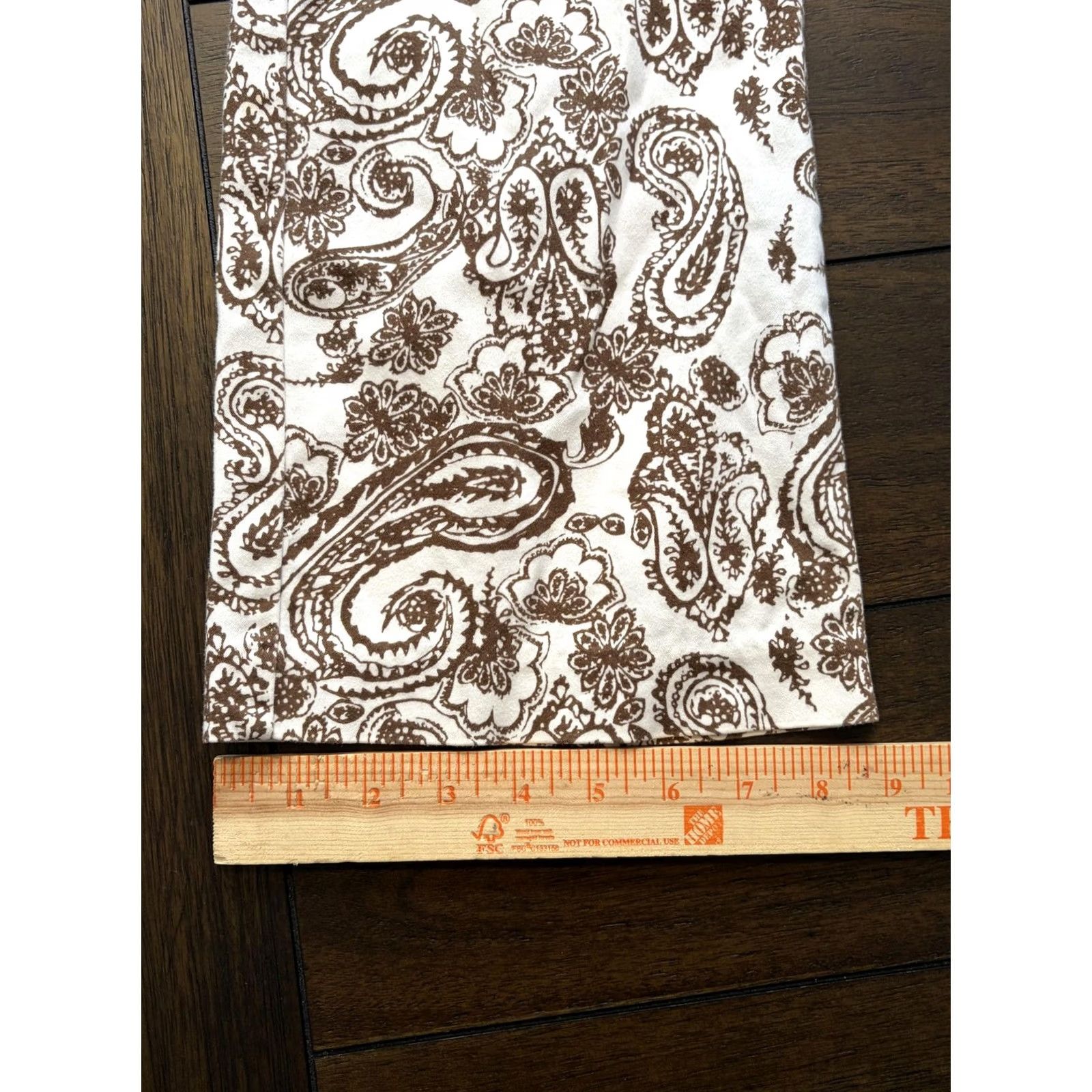 Lee Lee Pants Womens M Brown Jeans Paisley One True Fit Stretch Cotton Capri Size 32" / US 10 / IT 46 - 4 Thumbnail