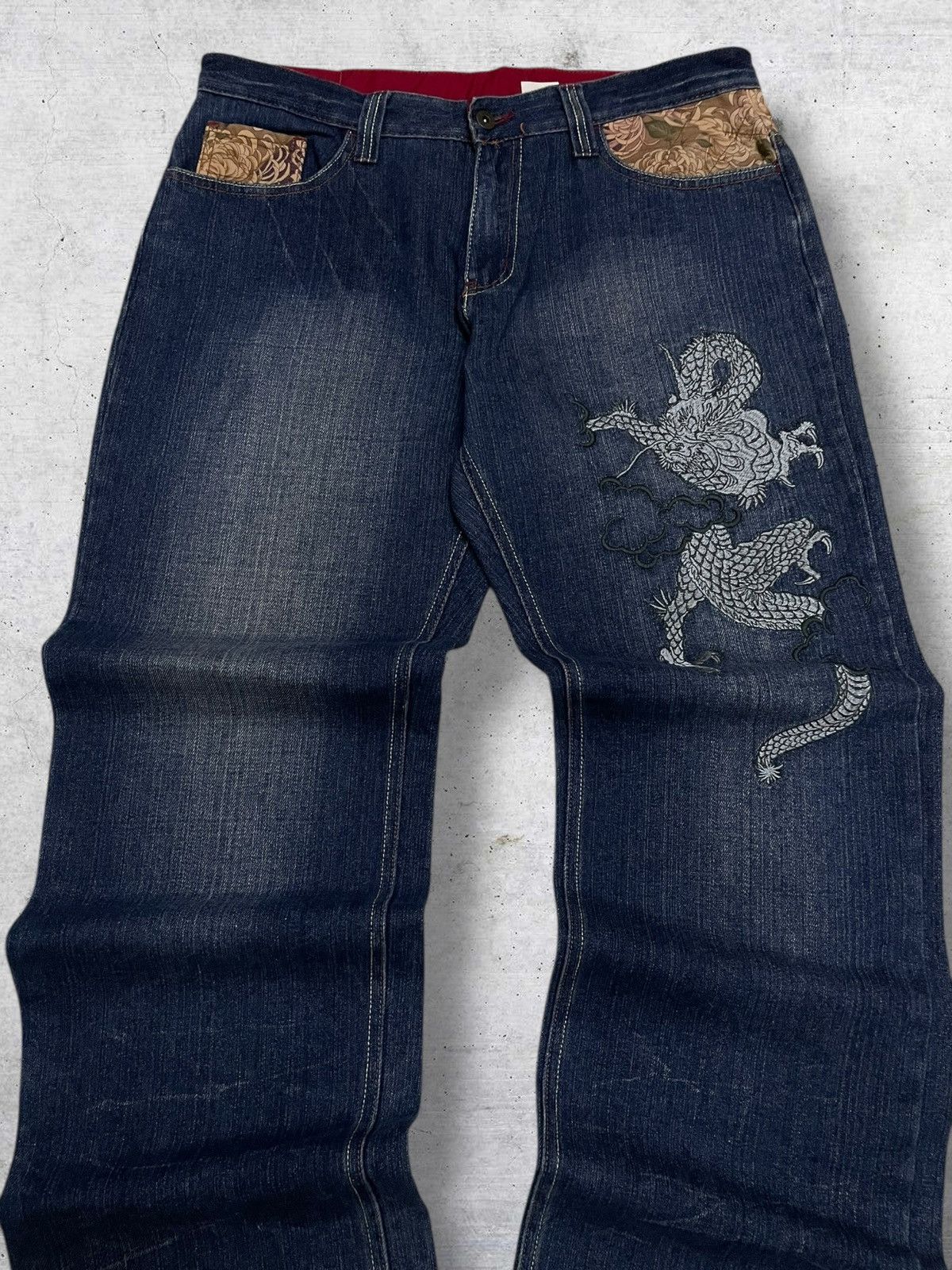 Beauty Beast VINTGE MULTIPOCKET SUKAJAN EMBROIDERED JAPAN INFINITY DENIM Size US 34 / EU 50 - 10 Thumbnail