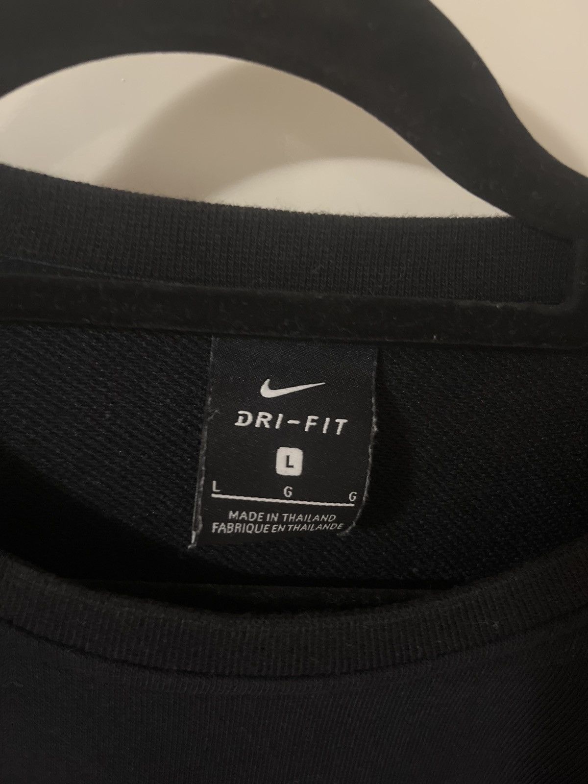 Nike Black Oversized Cropped Jumper Size L / US 10 / IT 46 - 3 Thumbnail