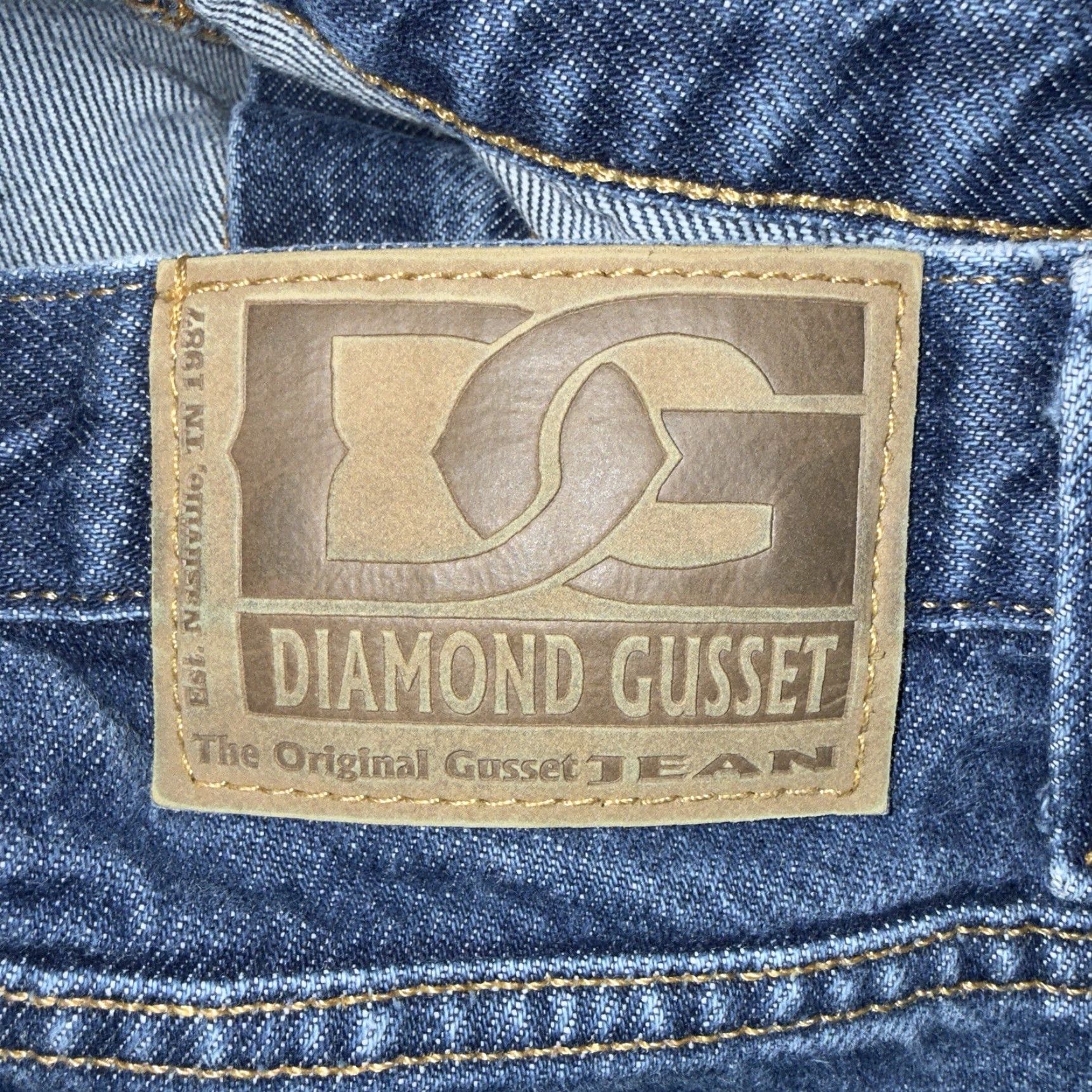 Vintage VINTAGE? Diamond Gusset Jeans Men 44x32 Blue 100% Cotton Straight Casual Jeans Mens Size 44 Inseam 32 Size US 44 / EU 60 - 4 Thumbnail
