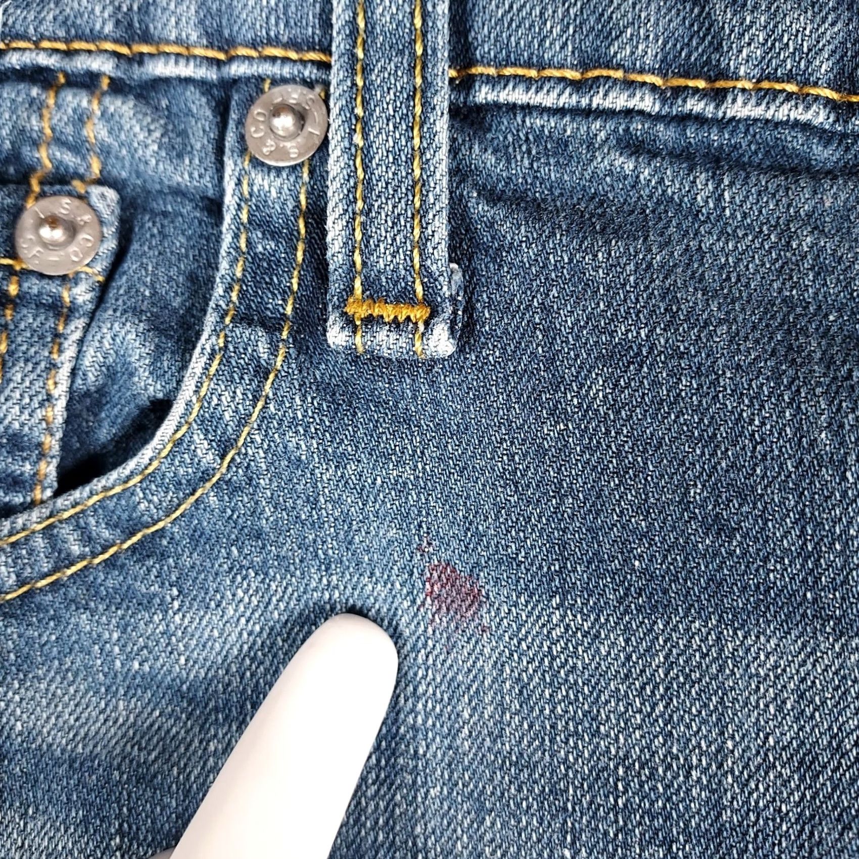 Levi's Levi’s 513 Jeans Mens 32x30 Medium Wash Slim Straight Blue Logo 5-Pocket Denim Cotton Regular Rise Mens Jeans Size US 32 / EU 48 - 5 Thumbnail