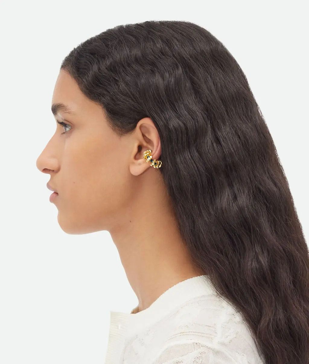 Bottega Veneta o1w1db10525 Size: OS / Puzzle Earcuff in Gold/Green Size ONE SIZE - 2 Thumbnail