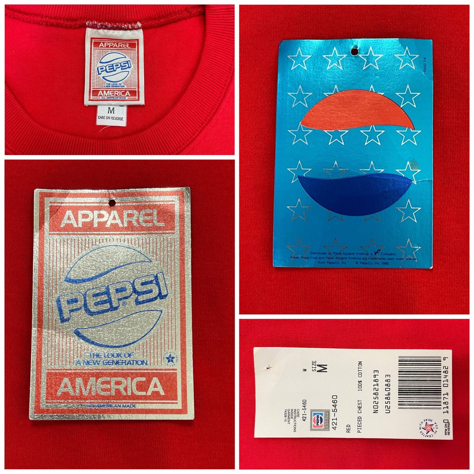 Pepsi VTG 1980’s Red White Pepsi Drop Shoulder Sweatshirt NWOT M Size US M / EU 48-50 / 2 - 23 Thumbnail