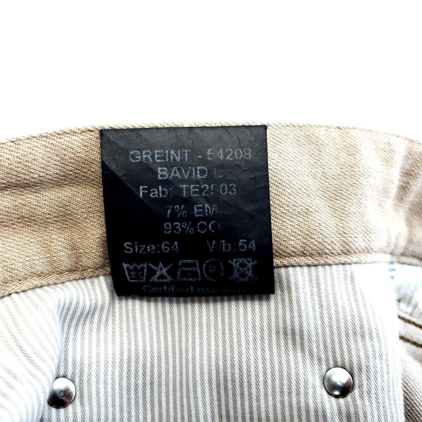 Designer Borelio Tan Denim Jeans 41/30 Mid Rise Size US 40 / EU 56 - 4 Thumbnail