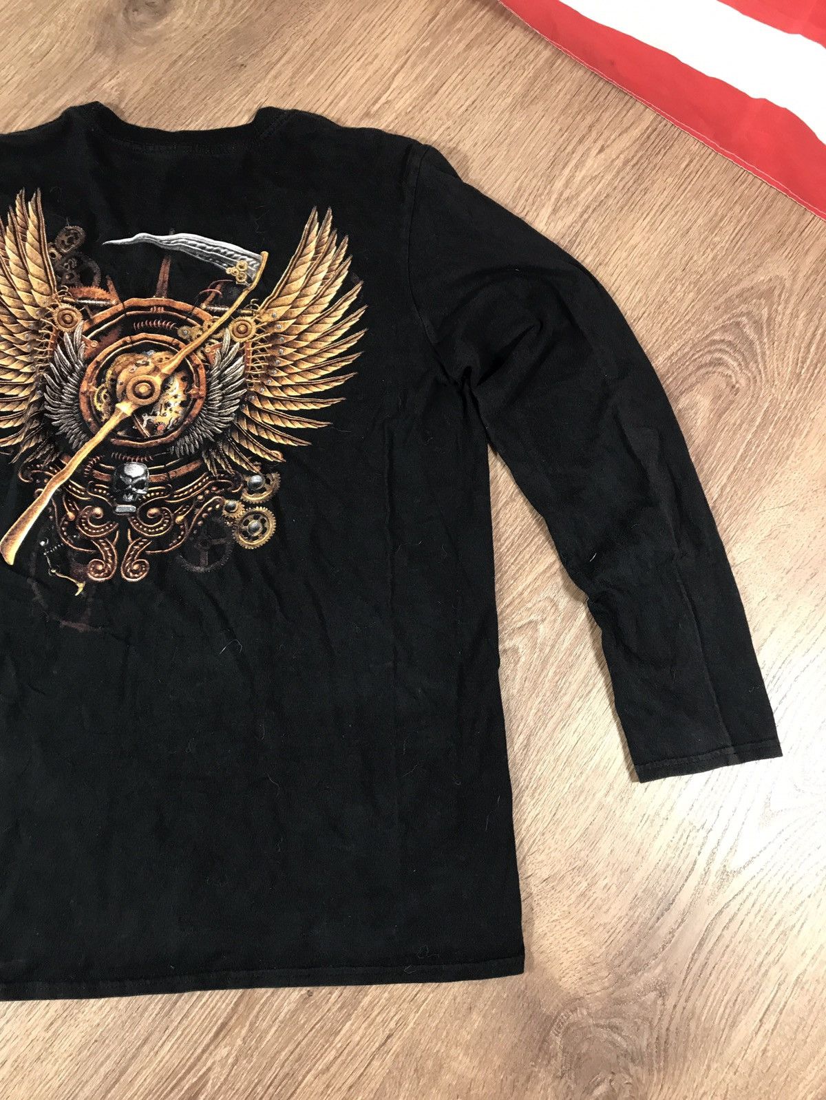 Japanese Brand × Vintage Y2K Spiral Opium Skull Punk Gothic Long Sleeve Tee Size US M / EU 48-50 / 2 - 11 Thumbnail