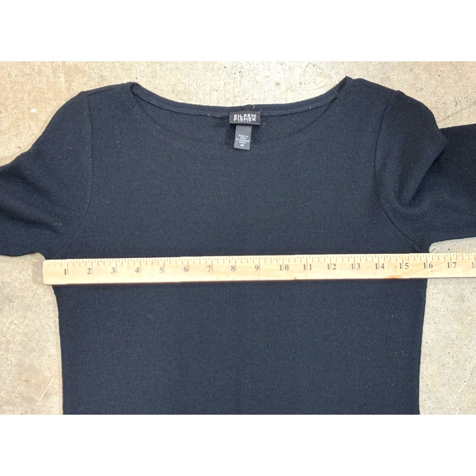 Eileen Fisher Eileen Fisher Midi Dress Women’s PP Petite A-Line 100% Wool Black Minimalist Size XXS / US 00 / IT 34 - 6 Thumbnail