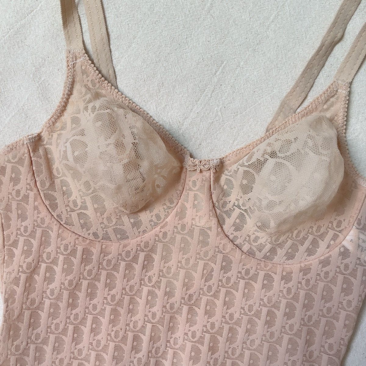 Dior Christian Dior 1990s Monogram Mesh Bodysuit (34B/32C/XXS–XS) Size XS / US 0-2 / IT 36-38 - 11 Thumbnail