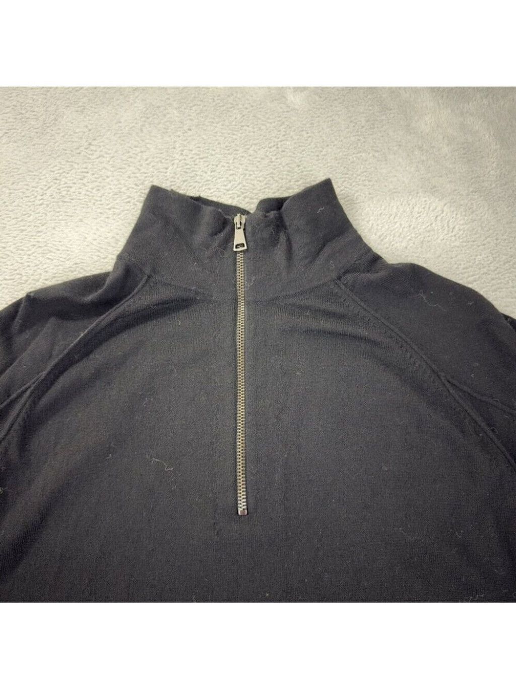 Helmut Lang Helmut Lang Men's Size XL 100% Wool 1/4 Black Zip Up Jacket Size US XL / EU 56 / 4 - 7 Thumbnail