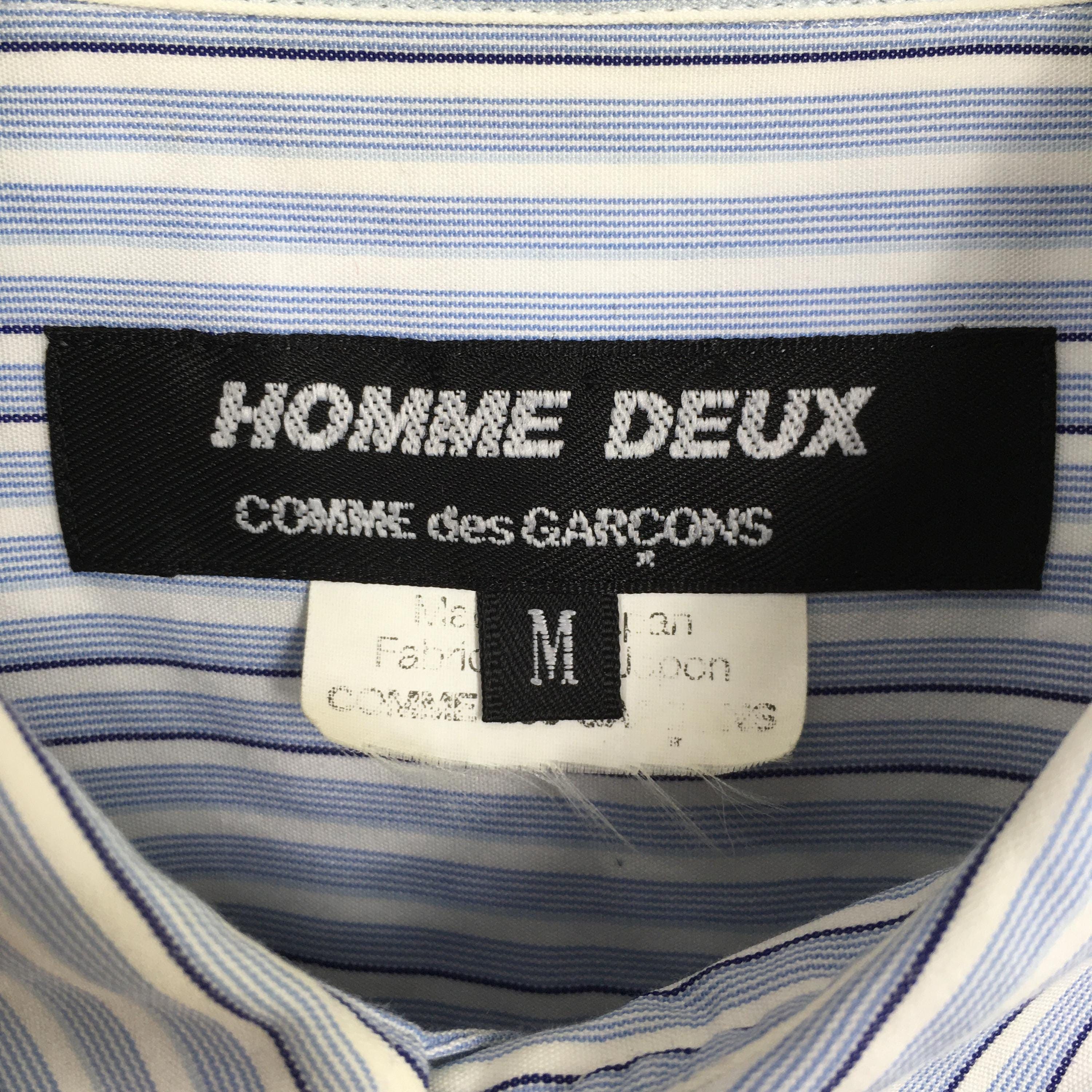 CDG by Comme des Garcons VTG Comme Des Garcons Men Flower Stripes Blue Shirt M Size US M / EU 48-50 / 2 - 5 Thumbnail