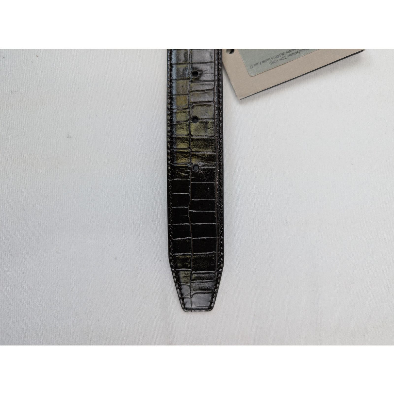Tom Ford o1rshd1 Size: 80 / t buckle crocodile-embossed belt in Black Size 32 - 10 Thumbnail