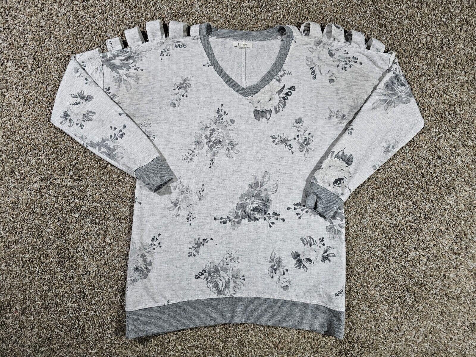 Designer Maurices floral open slit shoulder top XS gray Size XS / US 0-2 / IT 36-38 - 1 Thumbnail