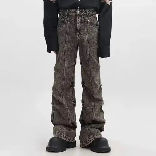 Japanese Brand × Vintage Distressed Wide Leg Pants American Style Size US 32 / EU 48 - 2 Thumbnail