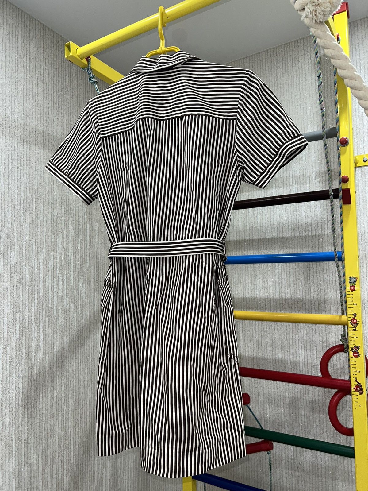 Saint Laurent Paris × Yves Saint Laurent YSL vintage variation striped day dress with belt Size S / US 4 / IT 40 - 5 Thumbnail