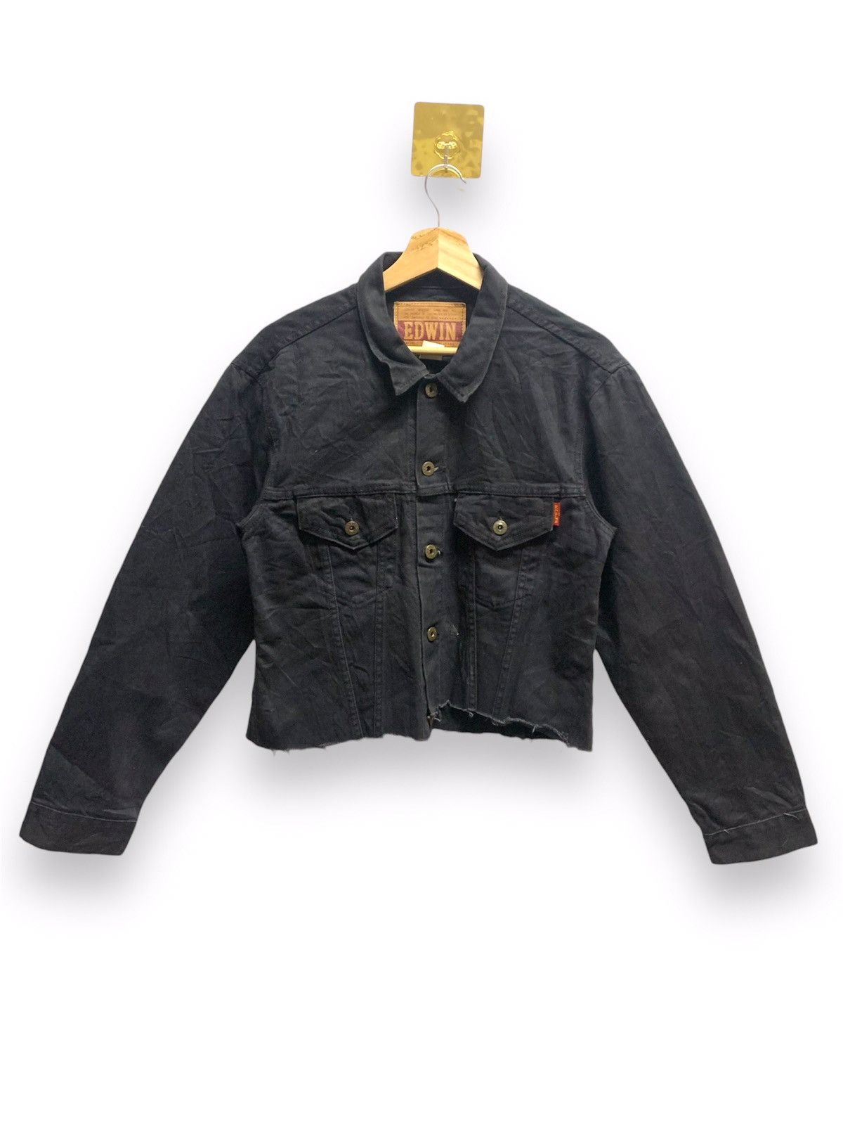 Edwin Vintage 90s EDWIN Denim Jakcet Black Size US M / EU 48-50 / 2 - 1 Thumbnail