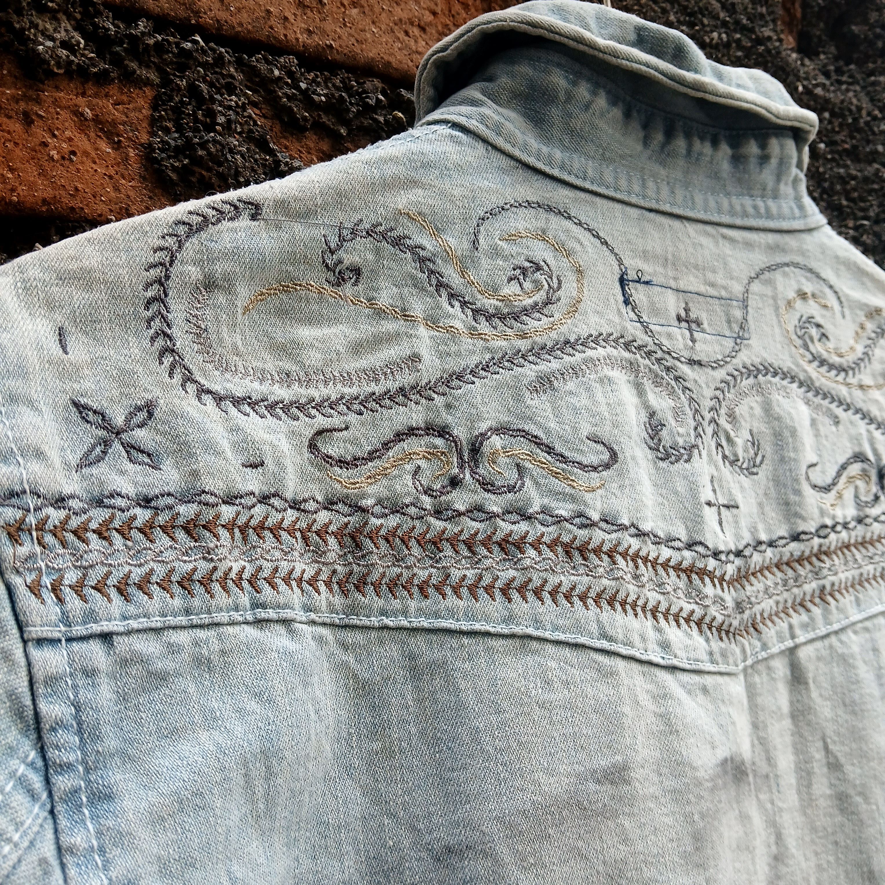 In The Attic In The Attic japanese brand vkei style denim jacket Size US M / EU 48-50 / 2 - 8 Thumbnail