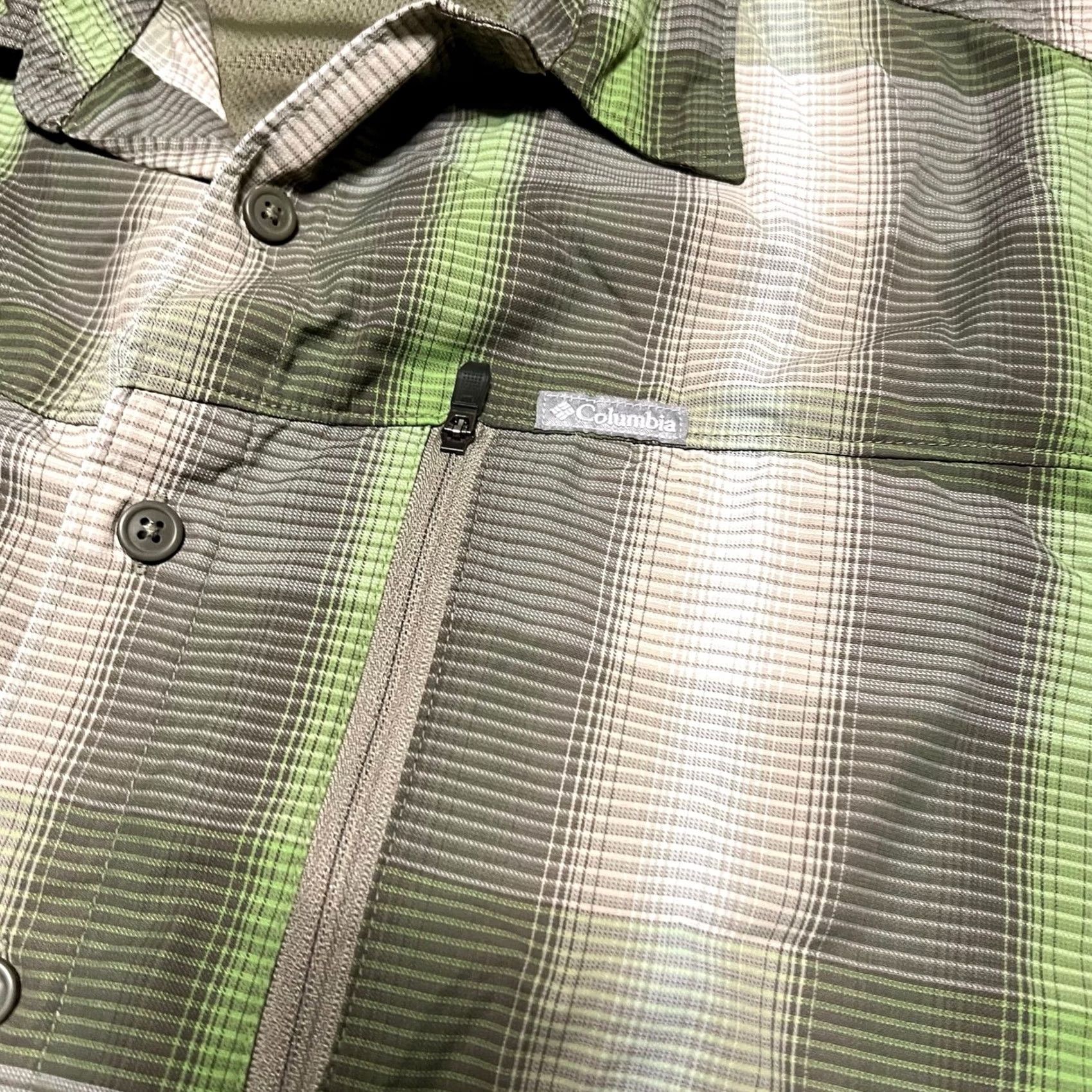 Vintage Columbia Shirt Mens XL Button Up Green Plaid Short Sleeve Performance Size US XL / EU 56 / 4 - 2 Thumbnail