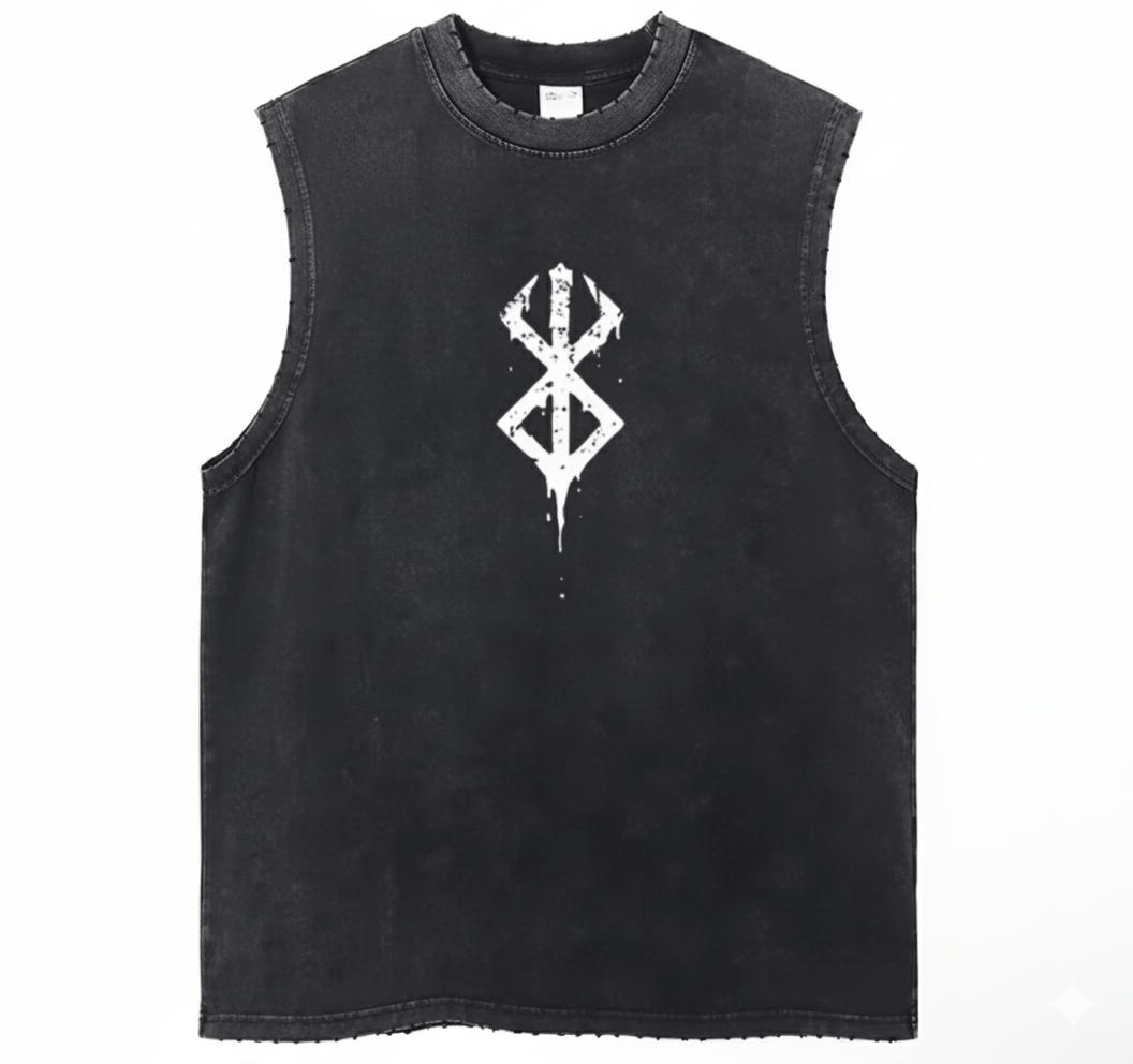 Japanese Brand Y2K Sport Anime Fighter Printed Washed Vest Tank Top T-Shirt Size US XL / EU 56 / 4 - 1 Thumbnail