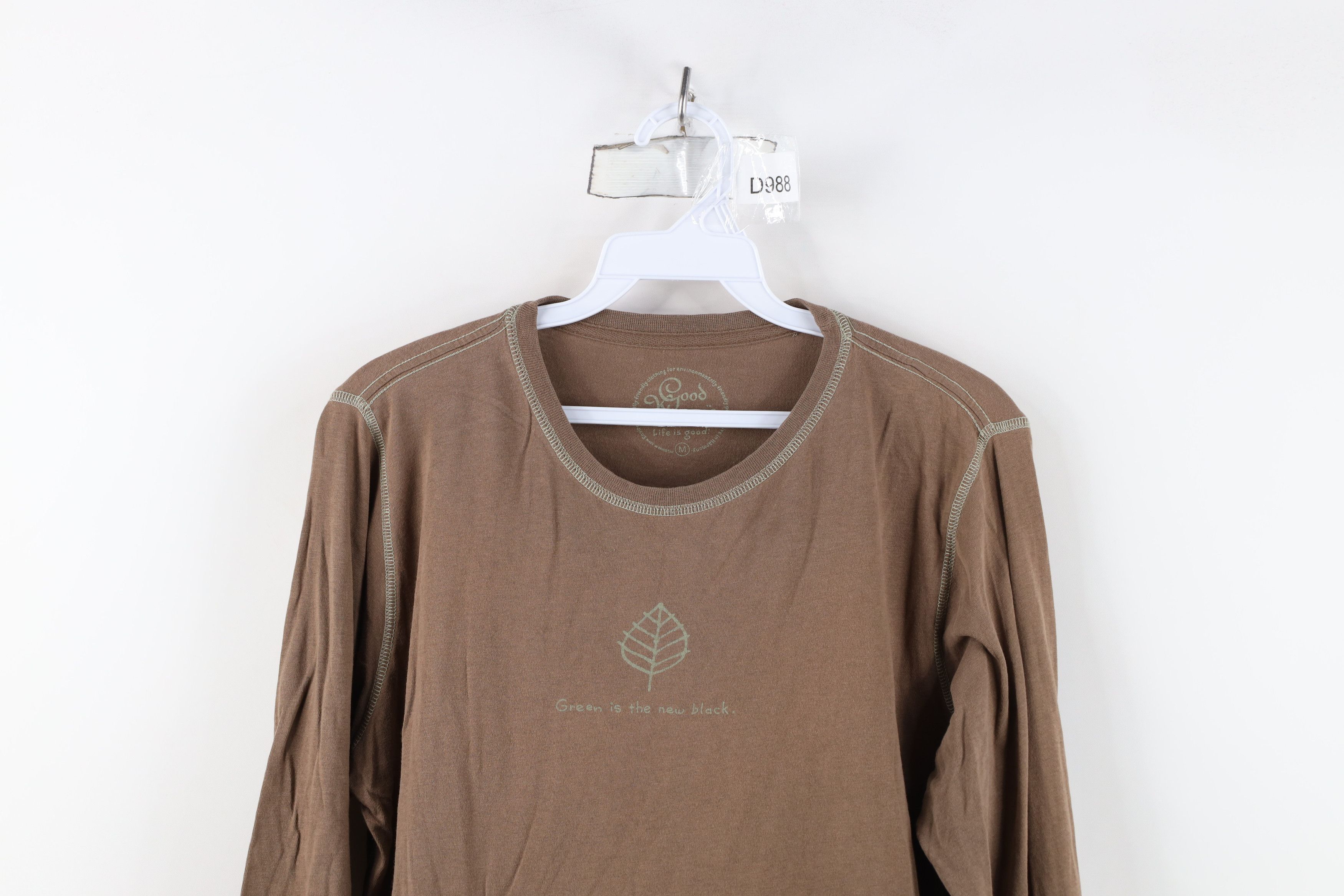 Life is Good Life Is Good Karma Cotton Nature Leaf Long Sleeve T-Shirt Size M / US 6-8 / IT 42-44 - 2 Thumbnail