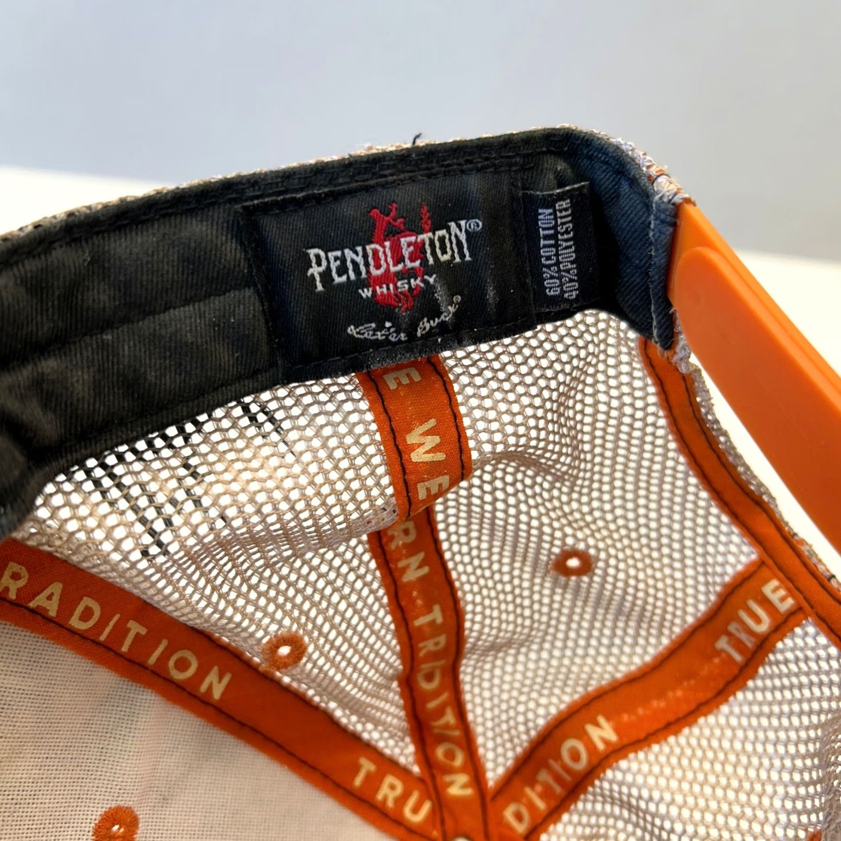 Pendleton VINTAGE Pendleton Whisky Trucker Hat Camouflage Orange Hunting Cowboy Size ONE SIZE - 8 Thumbnail