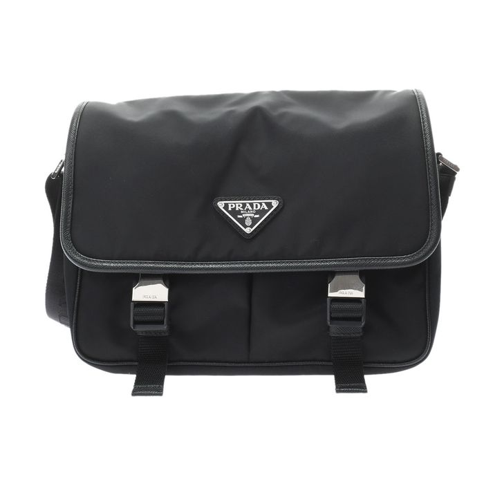 Prada Prada Metal Fittings Renylon Shoulder Bag Black Silver | Grailed