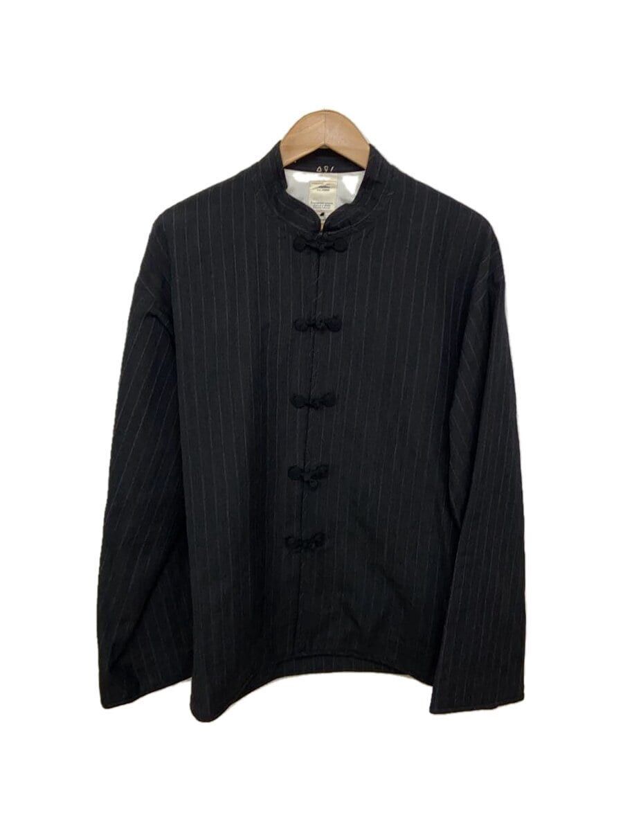 Visvim Black Wool 18ss Dharma Shirt Pinstripe Size US L / EU 52-54 / 3 - 1 Thumbnail