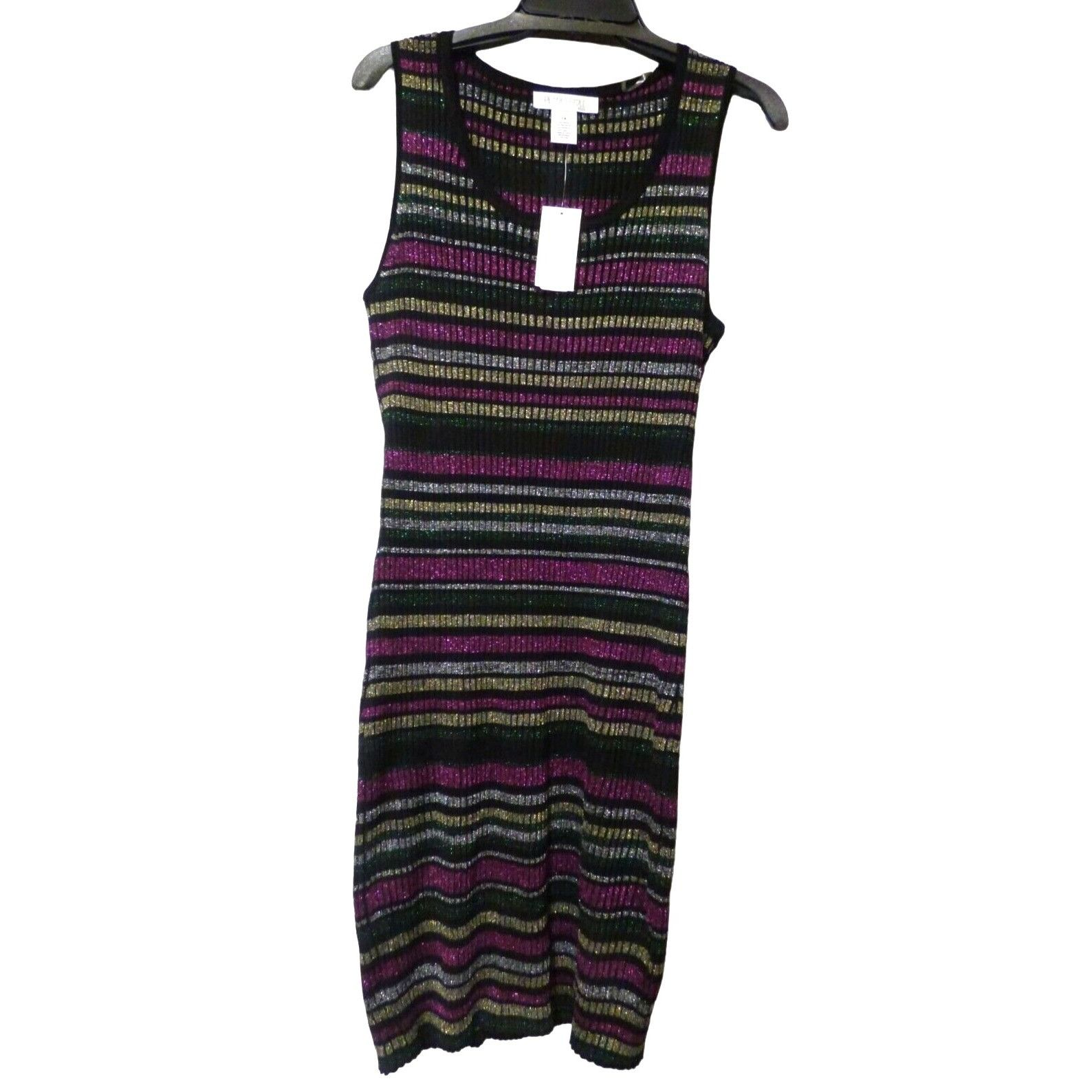 Other Planet Gold Derek Heart Juniors' Plus Size Metallic-Stripe Size ONE SIZE - 7 Thumbnail