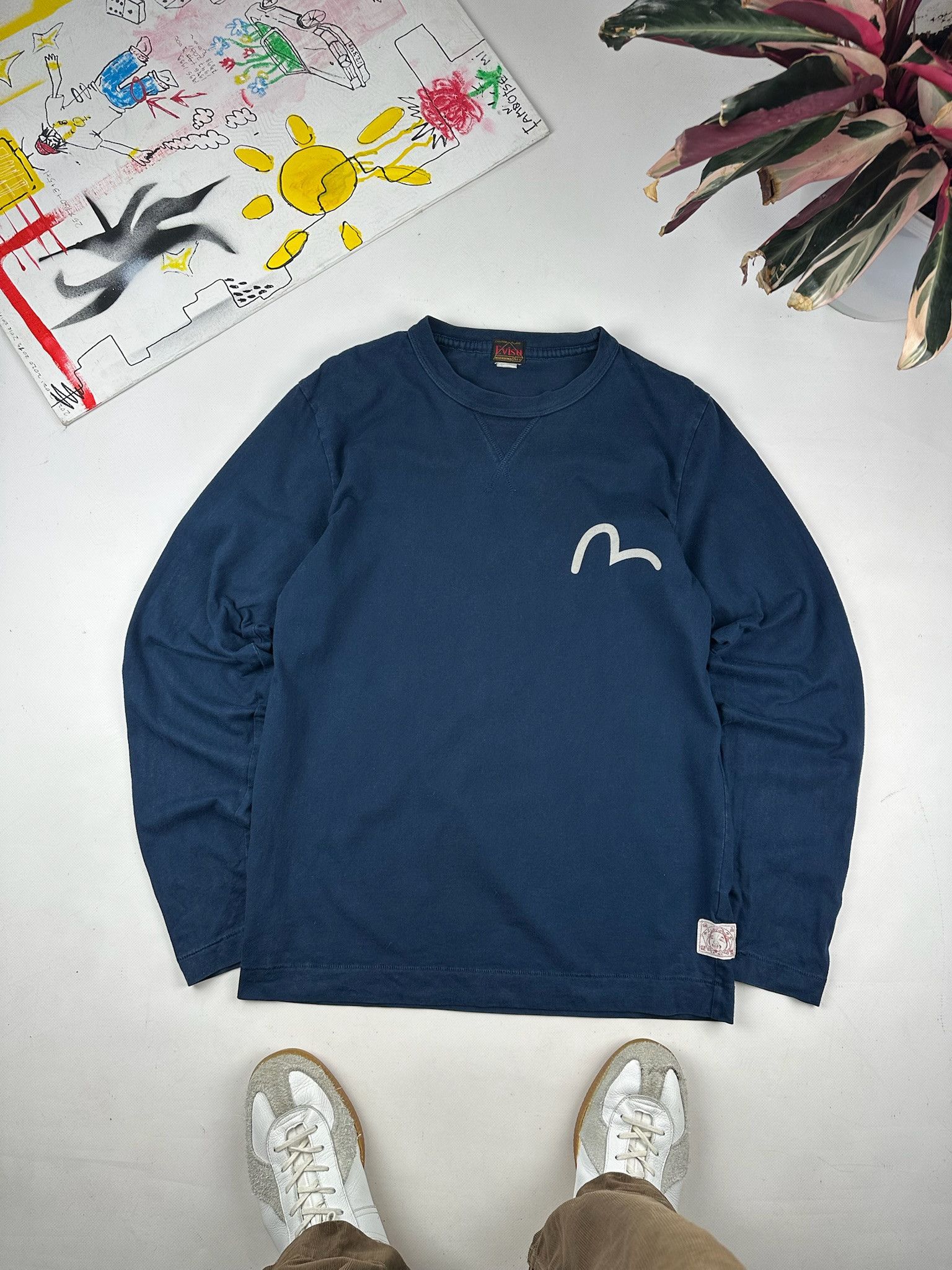 Evisu Vintage Evisu Longsleeve Big Logo Size M Size US M / EU 48-50 / 2 - 4 Thumbnail