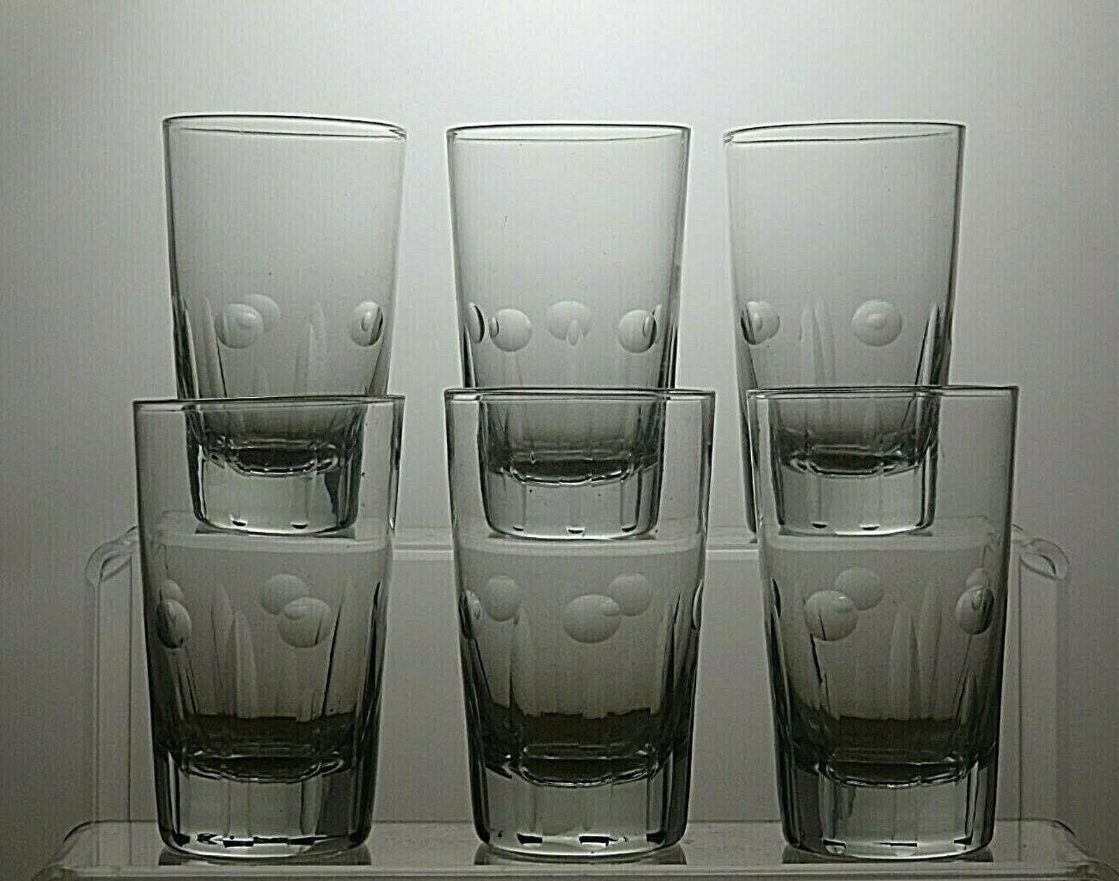 The Unbranded Brand Vintage Cut Glass Crystal Small Set Of 6 Tumblers 3 2/3" Size ONE SIZE - 2 Thumbnail