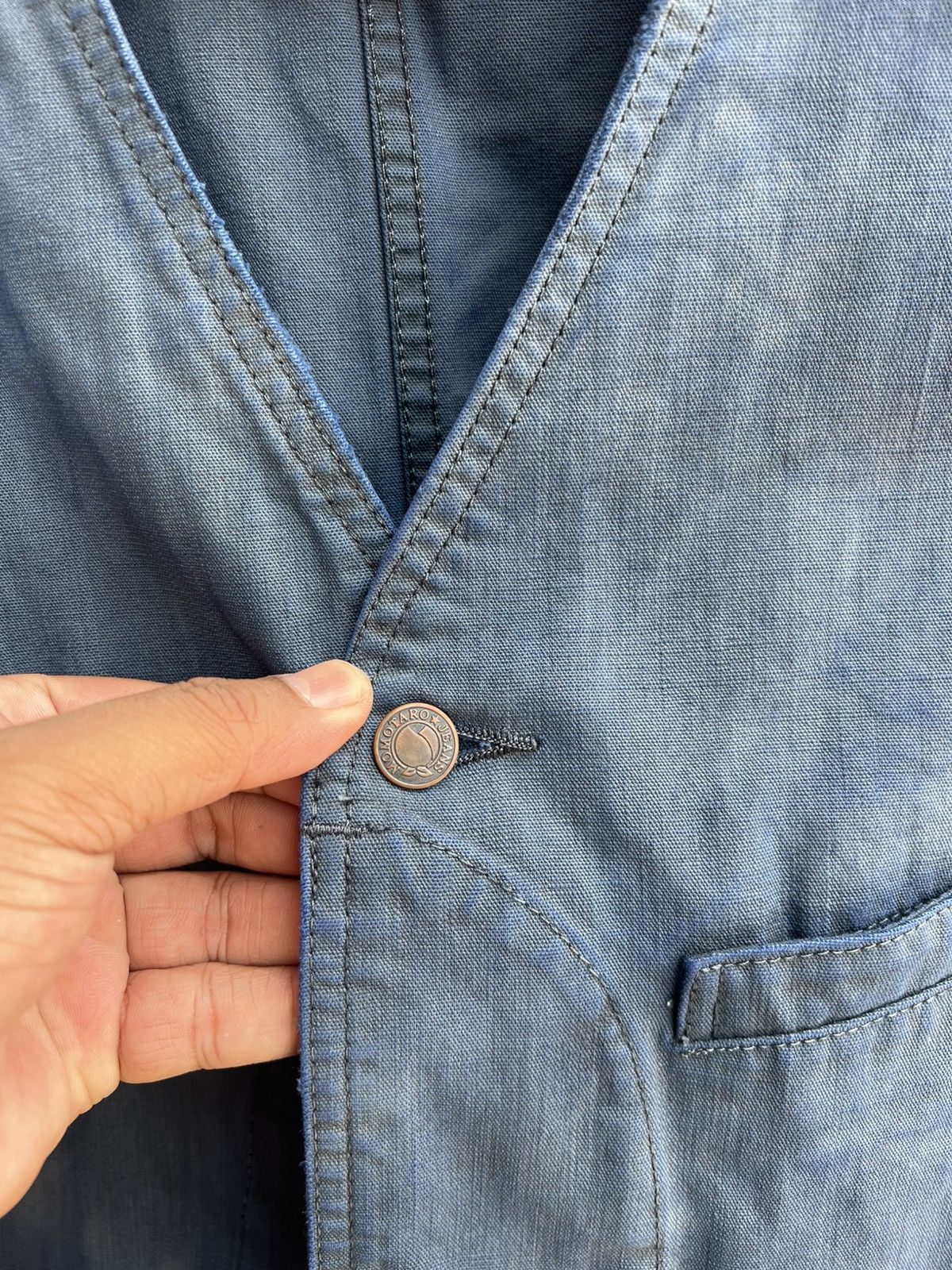 Momotaro Jeans Vintage Distressed Momotaro Denim Vest Jacket Size US M / EU 48-50 / 2 - 5 Thumbnail