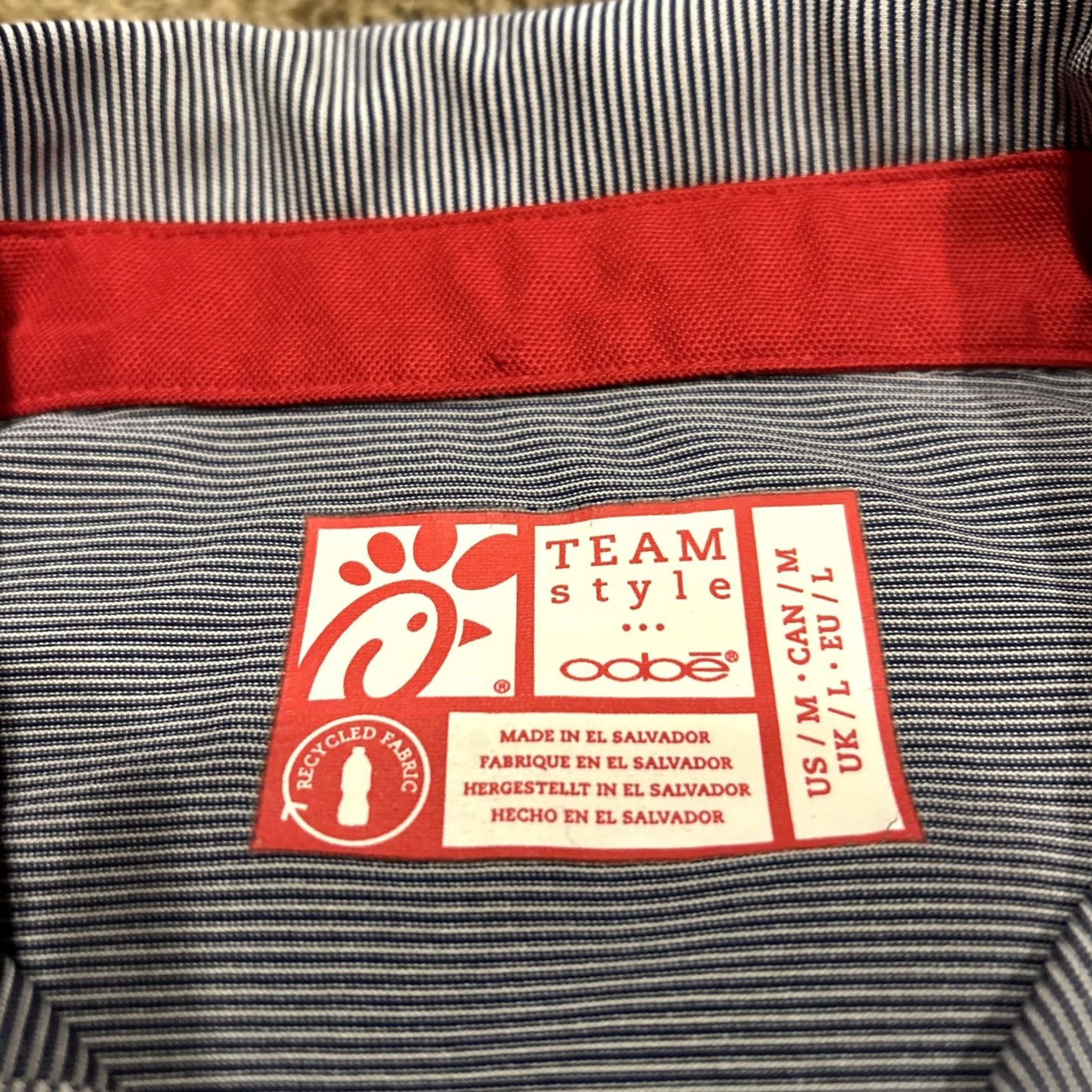 Vintage Chick Fil A Work Shirt Men’s M Striped A41 Size US M / EU 48-50 / 2 - 2 Thumbnail