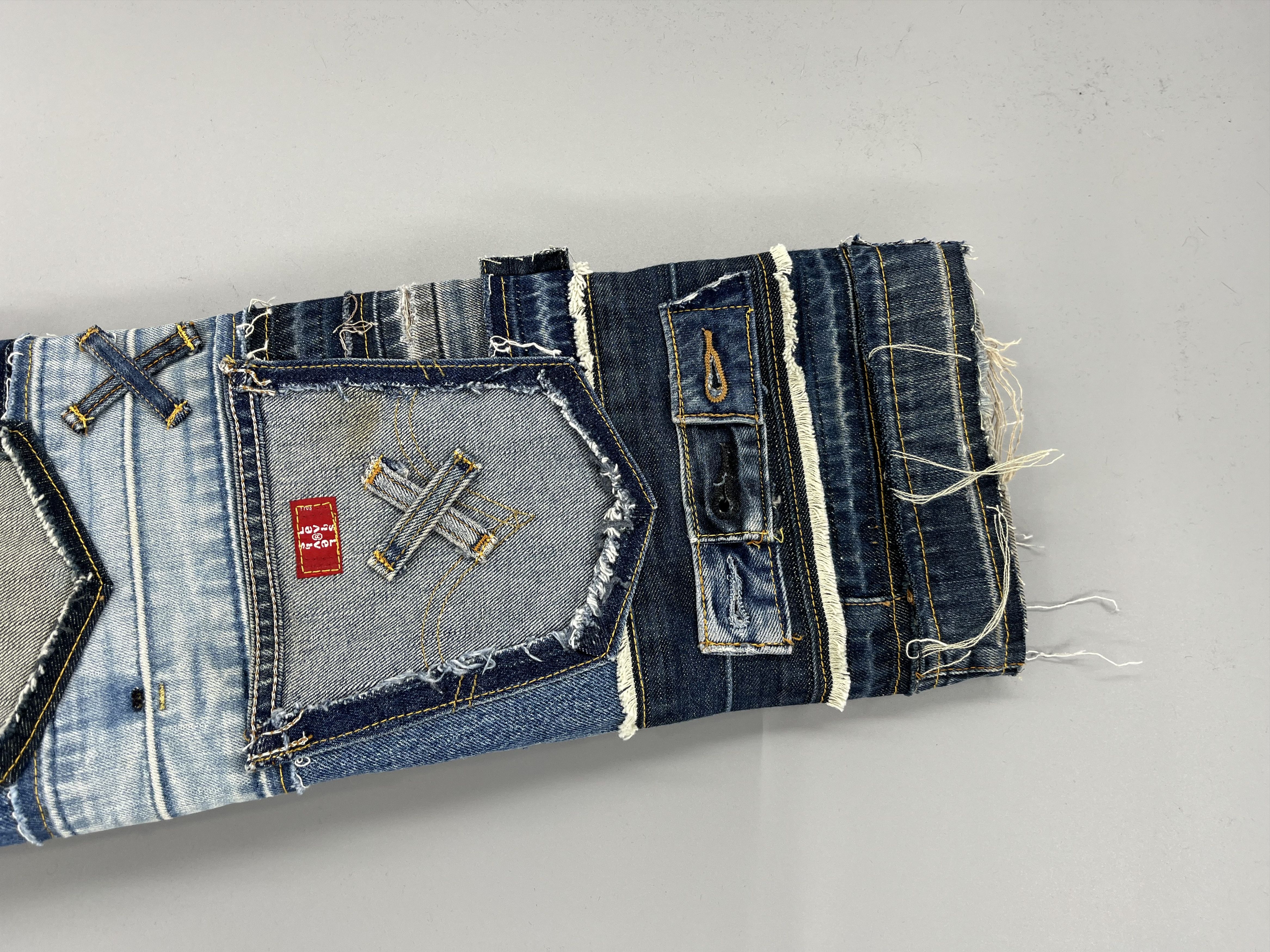 Other 90s Levi’s 501 Patchwork Multipocket Denim Custom Jeans USA Size US 34 / EU 50 - 16 Thumbnail
