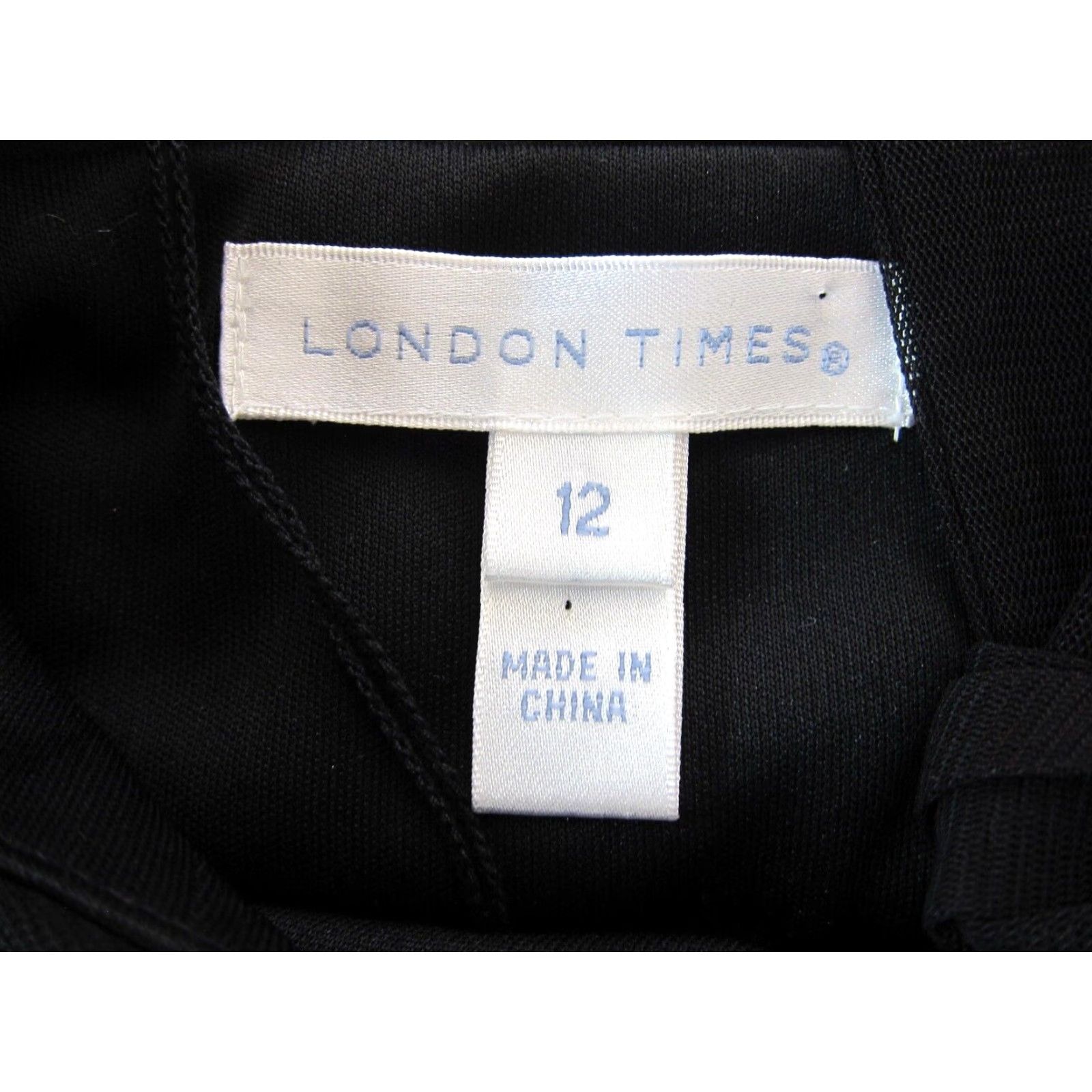 Vintage London Times Black Brown Geometric Stretched Halter V-Neck Empire Dress 12 Size XL / US 12-14 / IT 48-50 - 4 Thumbnail