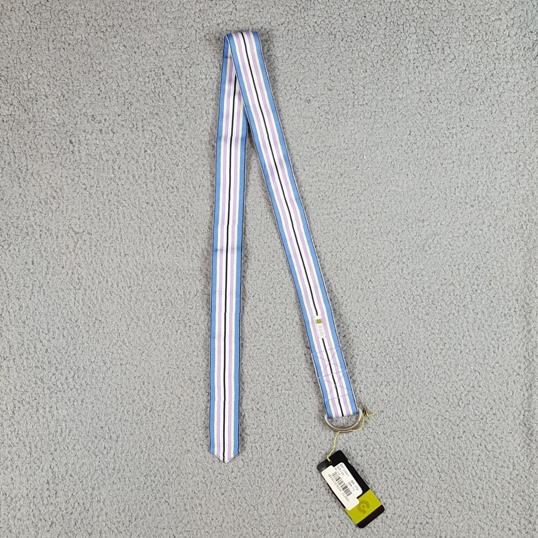 Izod IZOD Golf Belt - Multicolor Pastel Striped Fabric D-Ring - Women's Size S/M (38") - 90s Retro Preppy Style - Regular Width Size ONE SIZE - 2 Thumbnail