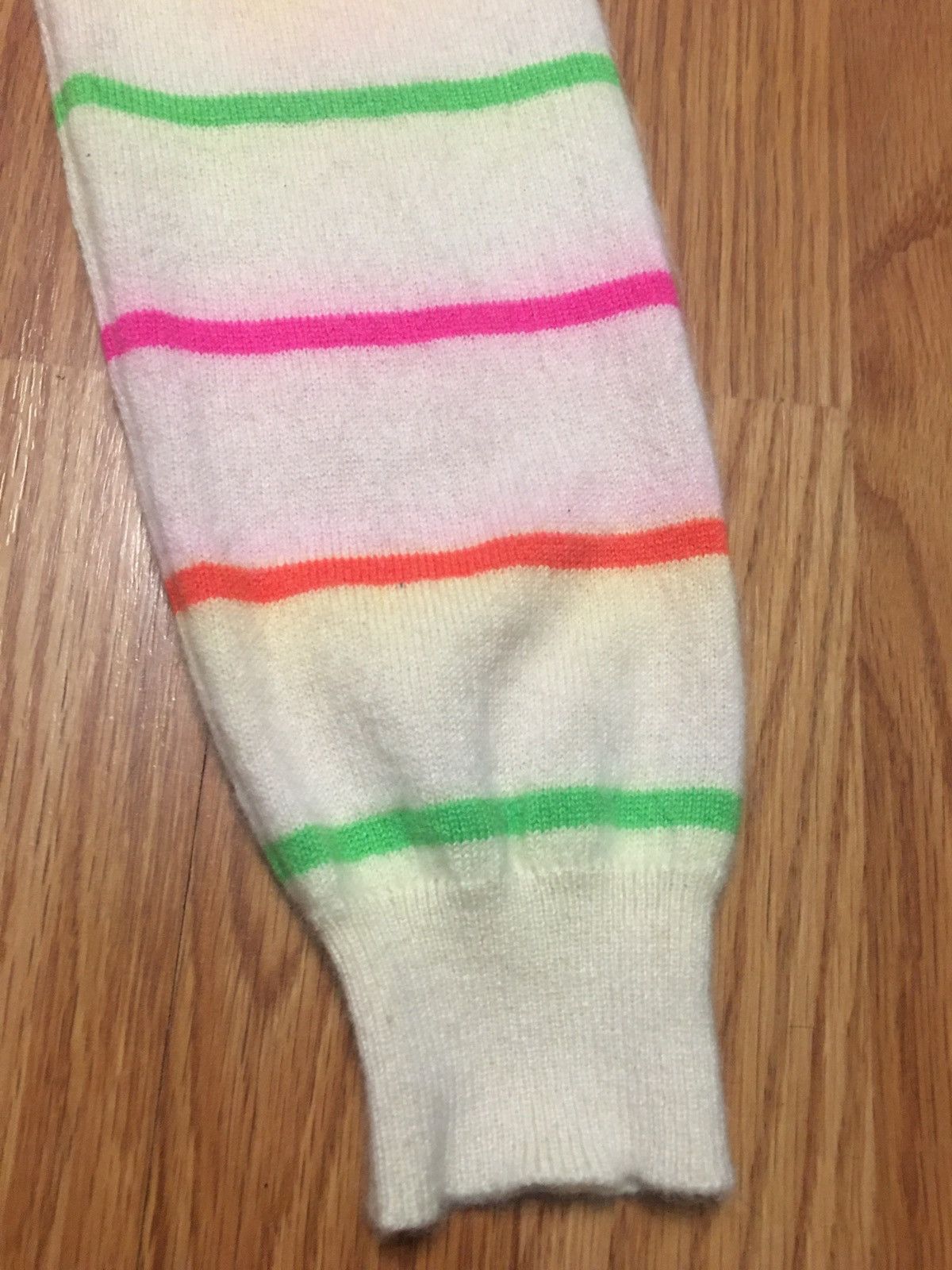 Other GUSSY and LOU Cream Multi Neon Stripes Cashmere Sweater M Size M / US 6-8 / IT 42-44 - 9 Thumbnail