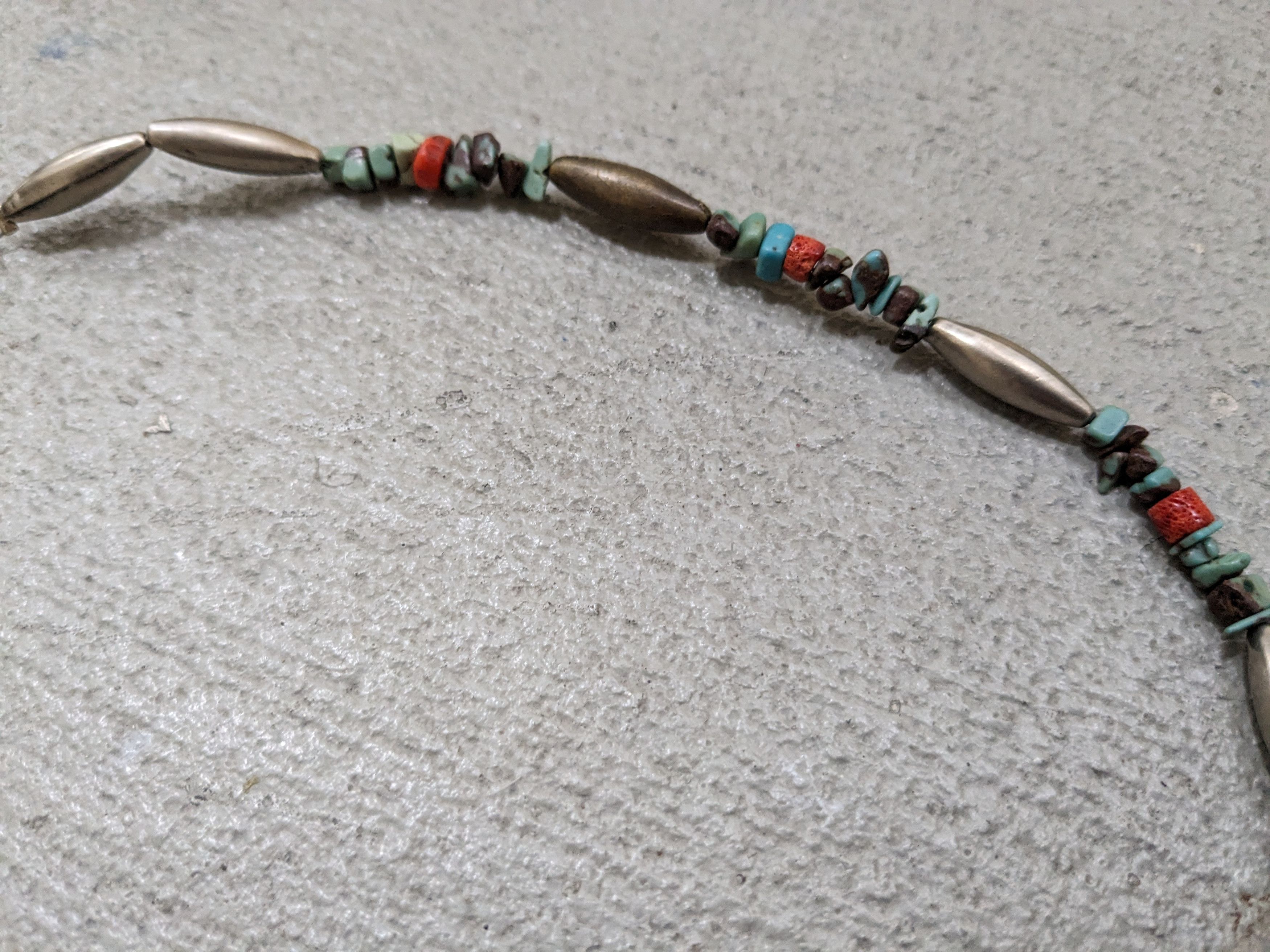 Jewelry Sterling Silver Necklace Turquoise Eagle Native Coral Size ONE SIZE - 4 Thumbnail