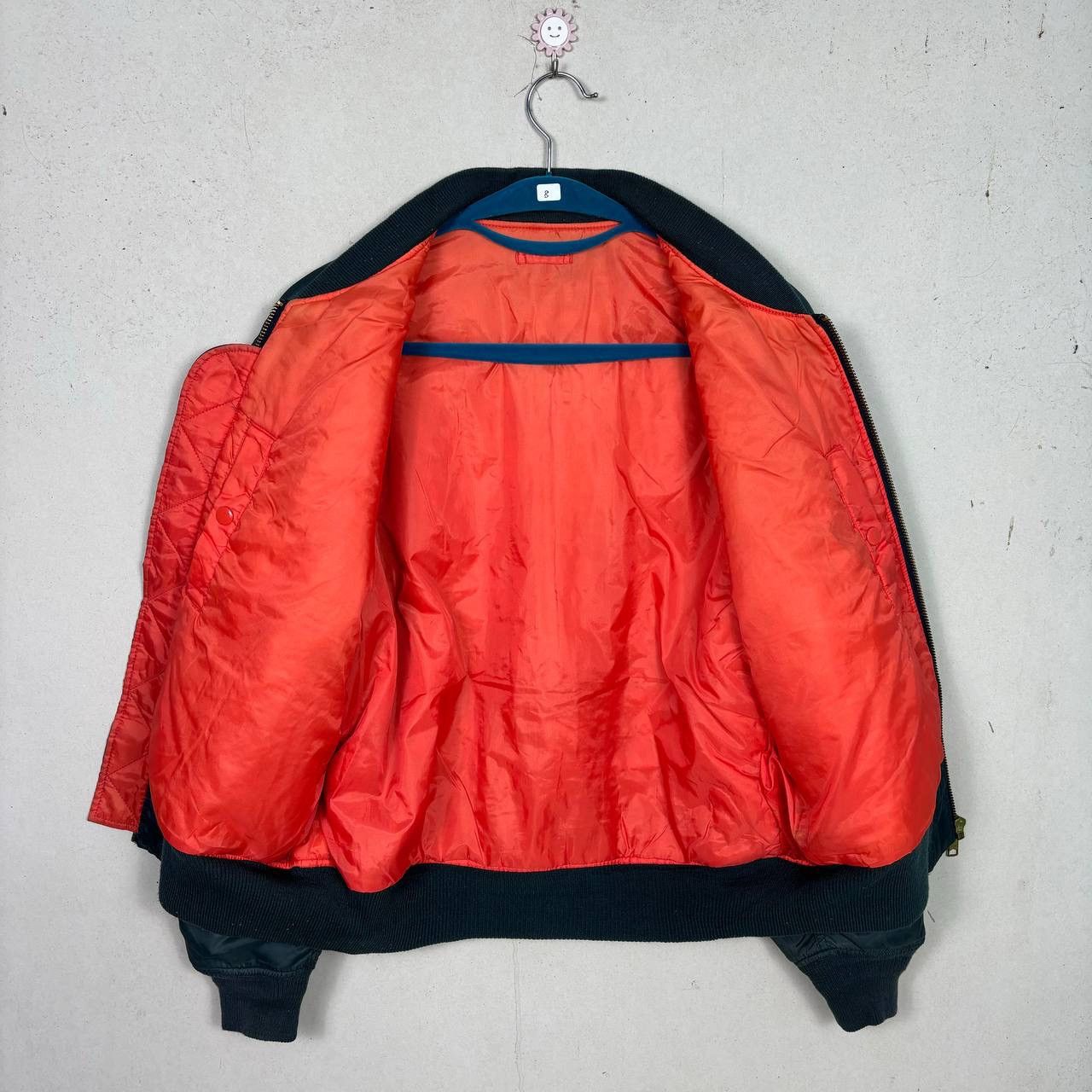 Other Vintage MA-1 Flight Jacket Sage Green Bomber Orange Lining Size US M / EU 48-50 / 2 - 6 Thumbnail