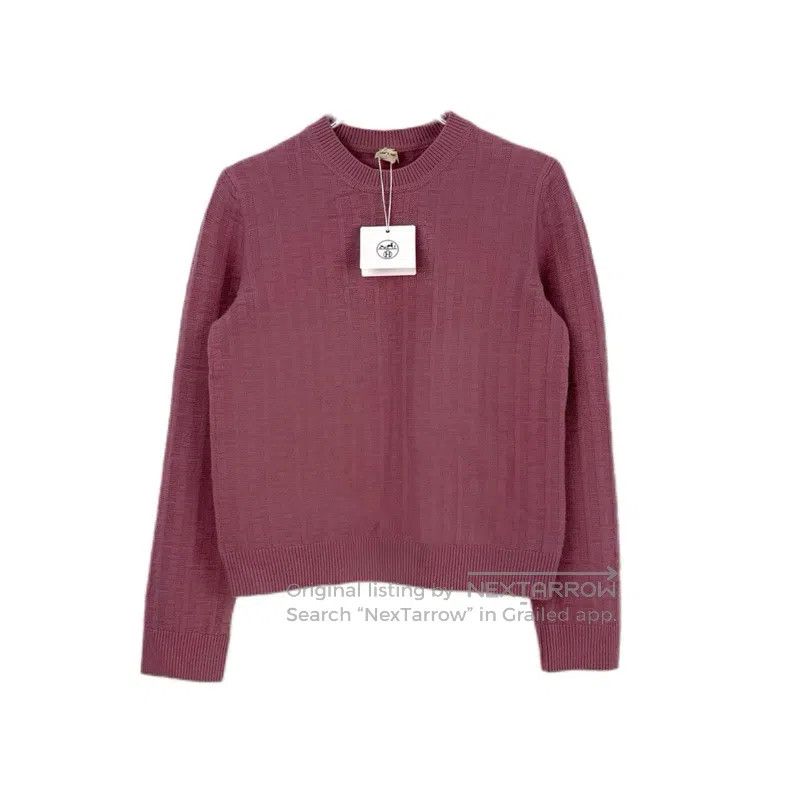 Hermes Hermes Pink and purple wool sweater Size M / US 6-8 / IT 42-44 - 1 Thumbnail