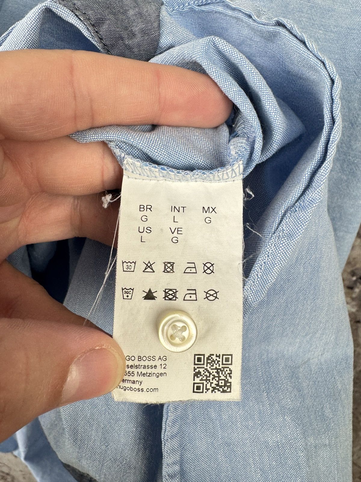 Hugo Boss Hugo Boss Light Blue Short Sleeve Button-Up Shirt Large Size US L / EU 52-54 / 3 - 8 Thumbnail
