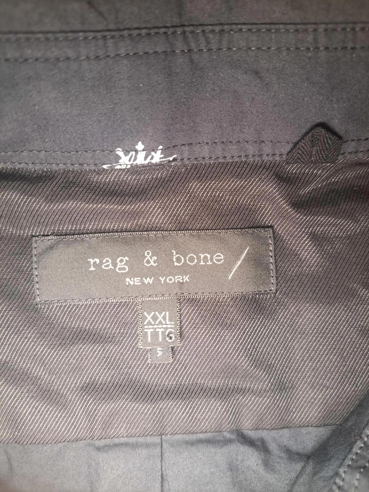 Rag & Bone Rag & Bone Button Up Shirt Mens XXL Black Logo Cotton Size US XXL / EU 58 / 5 - 2 Thumbnail