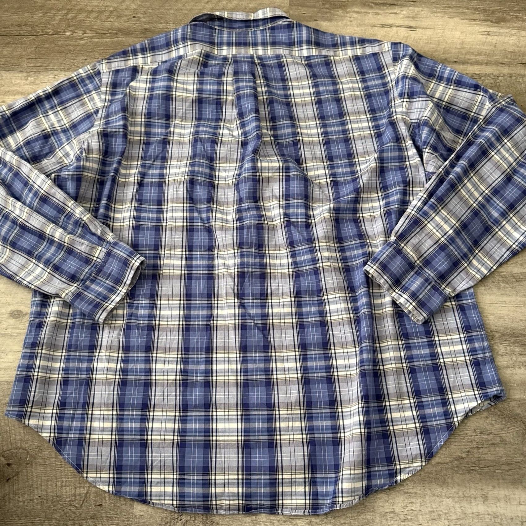 Ralph Lauren Ralph Lauren Shirt Mens XXL Long Sleeve Blue Plaid 100% Cotton Classic Fit Button-Up Shirt Size US XXL / EU 58 / 5 - 7 Thumbnail