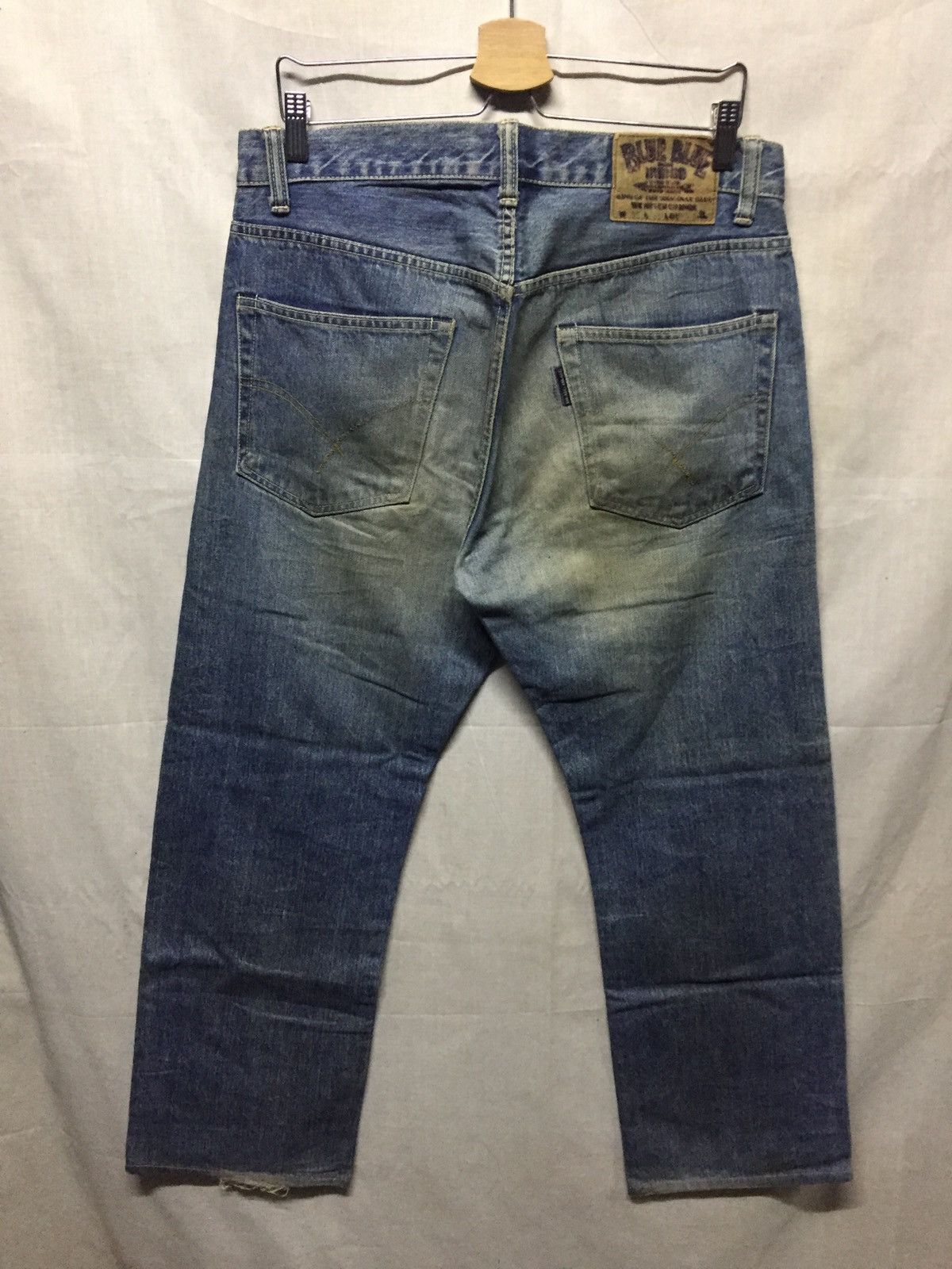 Blue Blue Japan × HOLLYWOOD RANCH MARKET Blue Blue Japan Distressed Denim Size US 33 - 1 Thumbnail